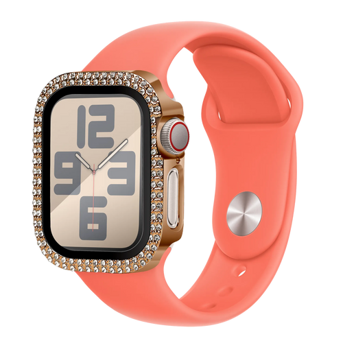 Bandz Apple Watch 10/11 - 42mm Diamond Case with Glass (Rose Gold)