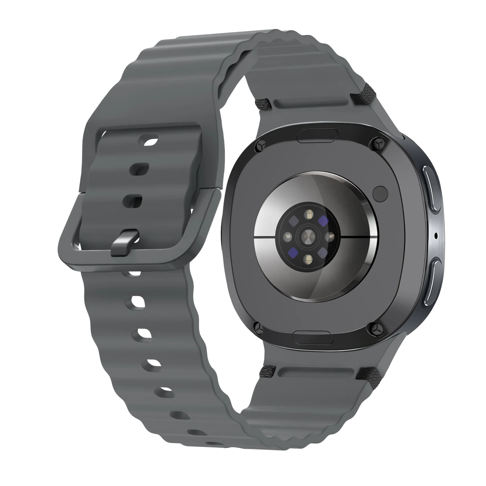 Samsung Galaxy Watch 8 - 44mm Wave Silicone Strap (Dark Grey)