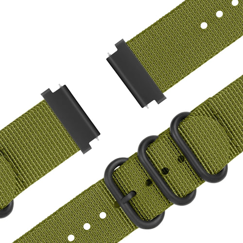 Bandz Oppo Watch X2 Nylon Strap with Buckle (Green)