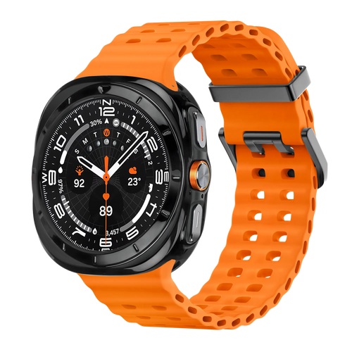 Bandz Samsung Galaxy Watch Ultra Galvanized TPU Case  (Black)
