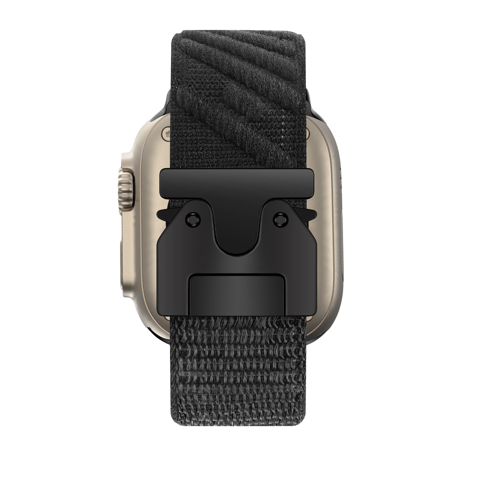 Bandz Apple Watch Nylon Strap 'Wave' with P-Buckle (Black)