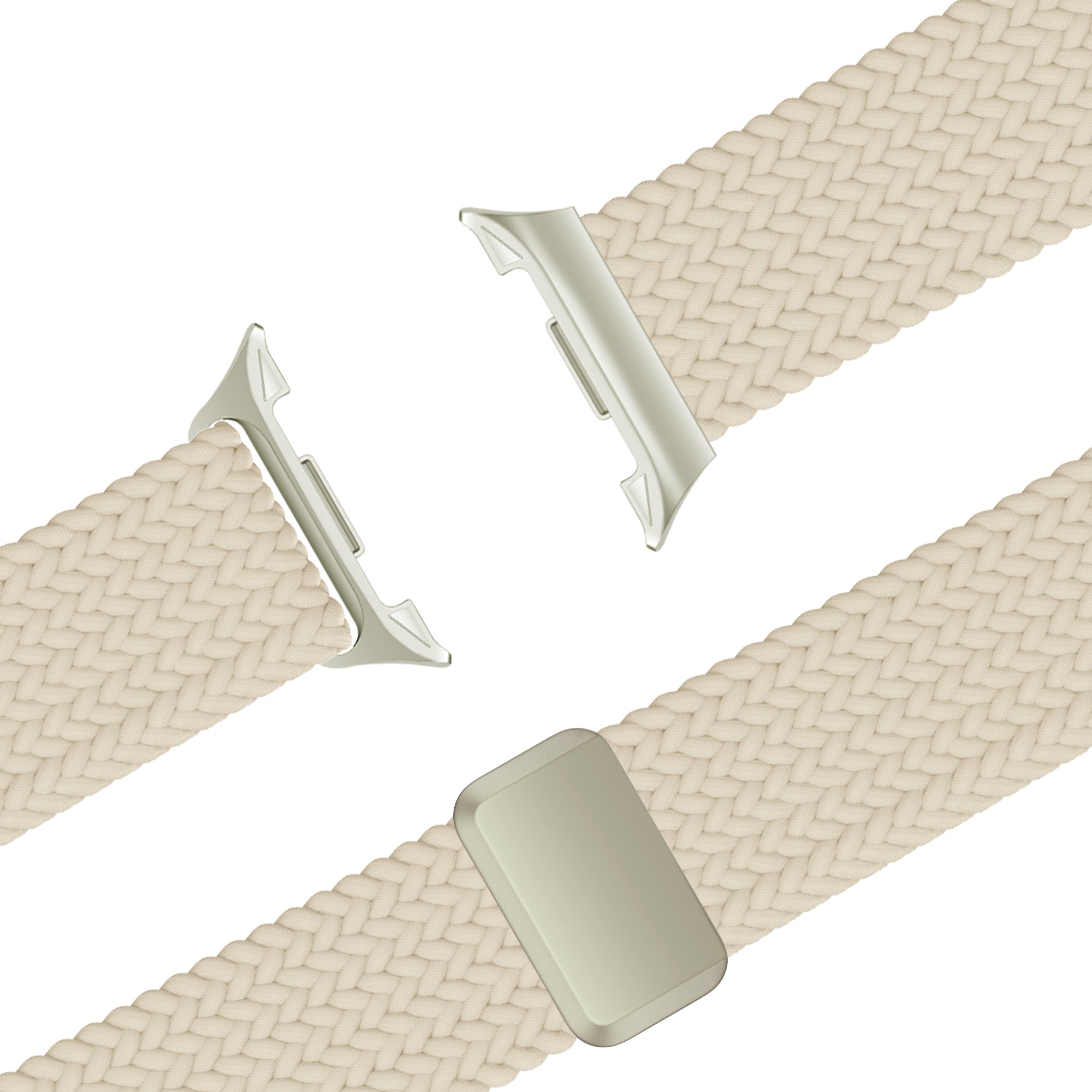 Bandz Samsung Galaxy Watch 8 - 44mm Magnetic Braided Strap (Starlight)