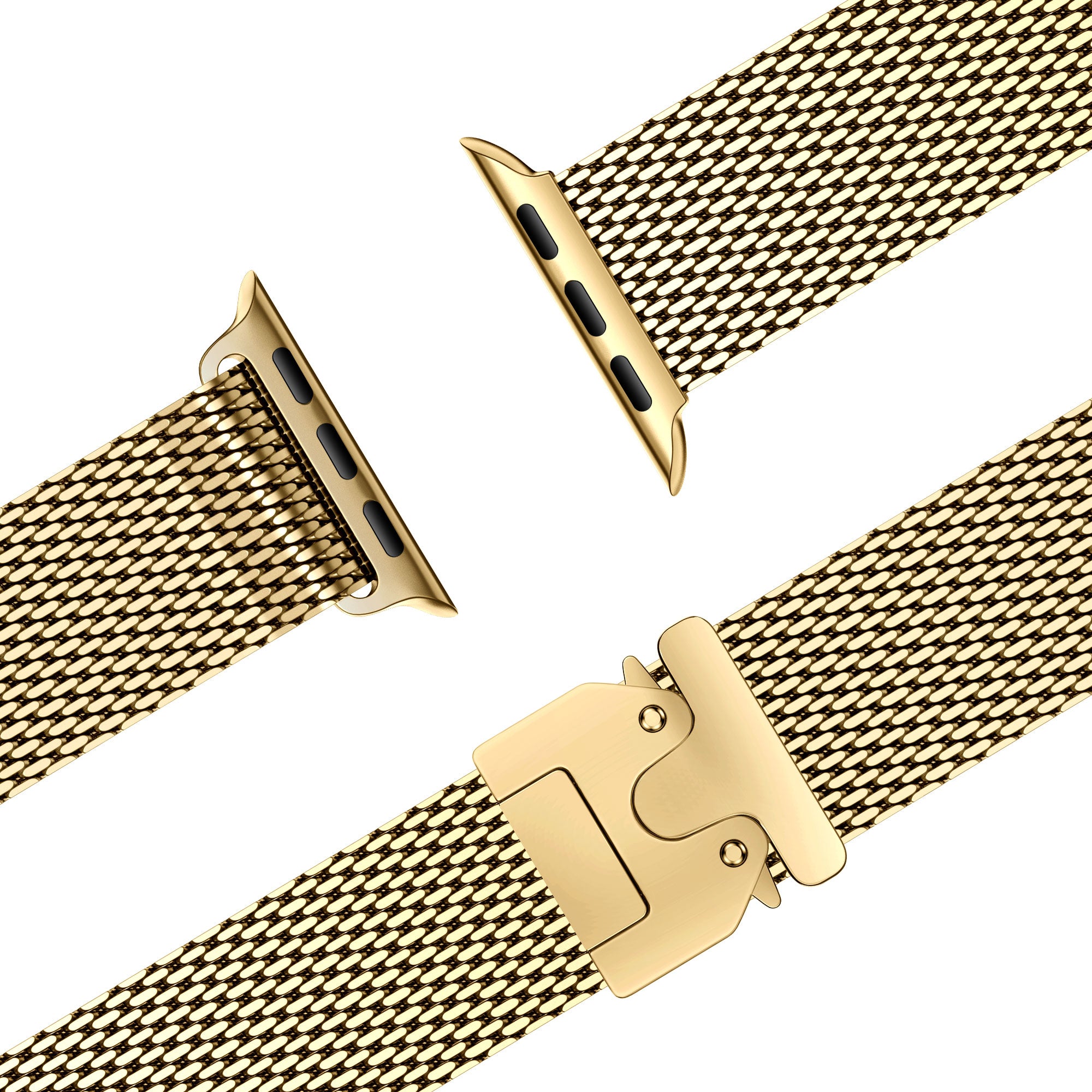 Bandz Apple Watch Milanese Loop Strap with P-Buckle (Gold)