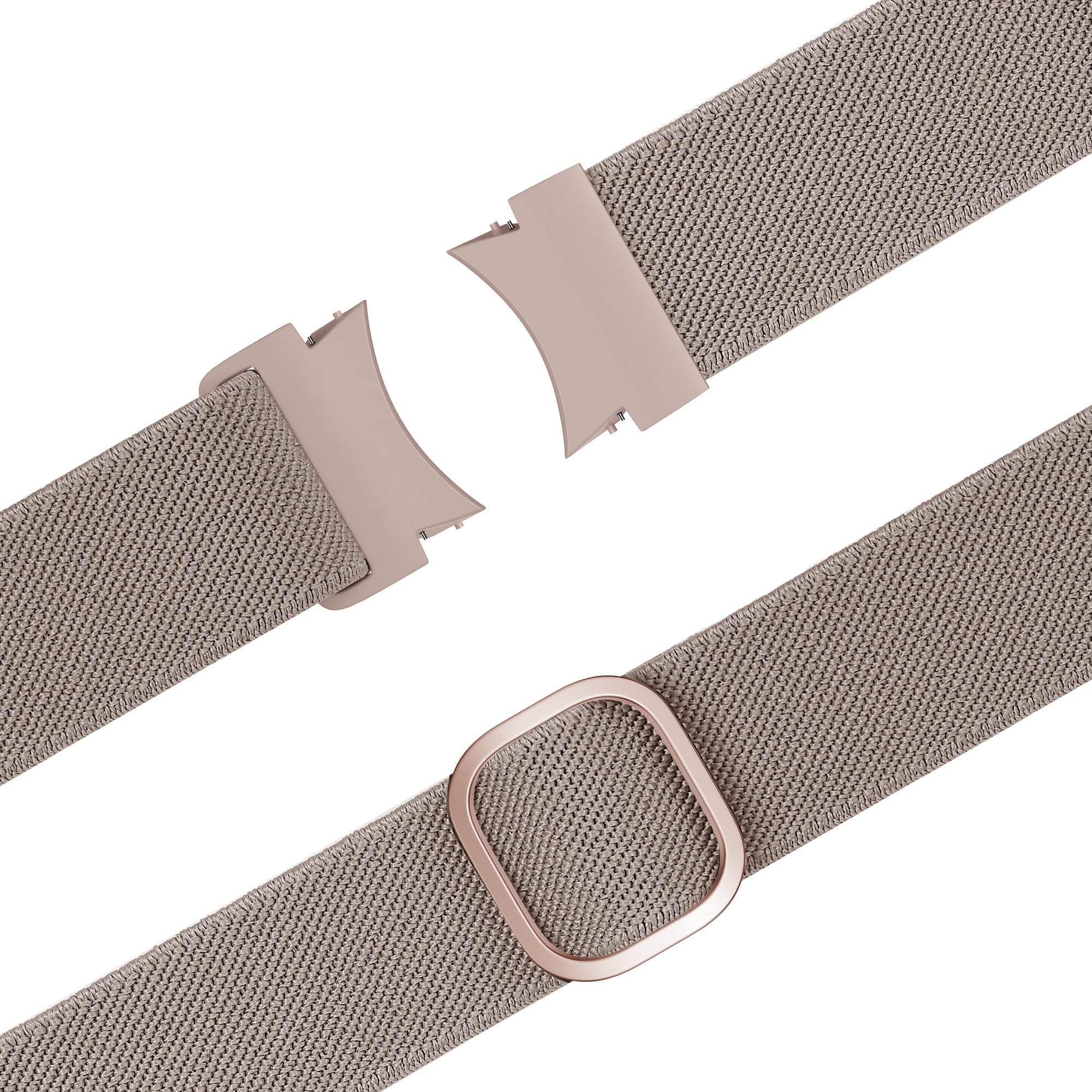 Bandz Samsung Galaxy Watch 4 44mm Elastic Strap 'Easy Fit' (Milk Tea)