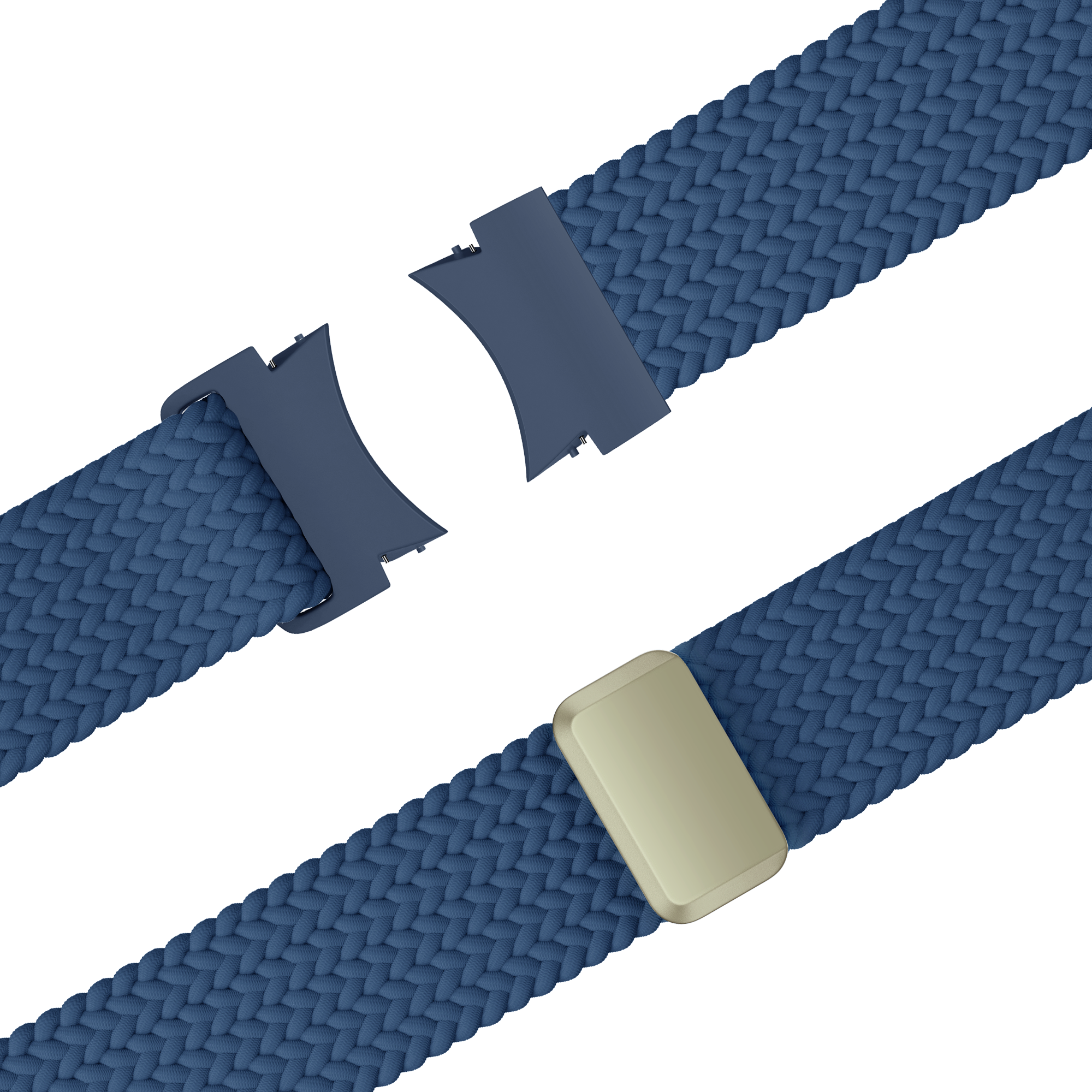 Bandz Samsung Galaxy Watch 4 44mm Braided Strap 'Easy Fit' (Blue)