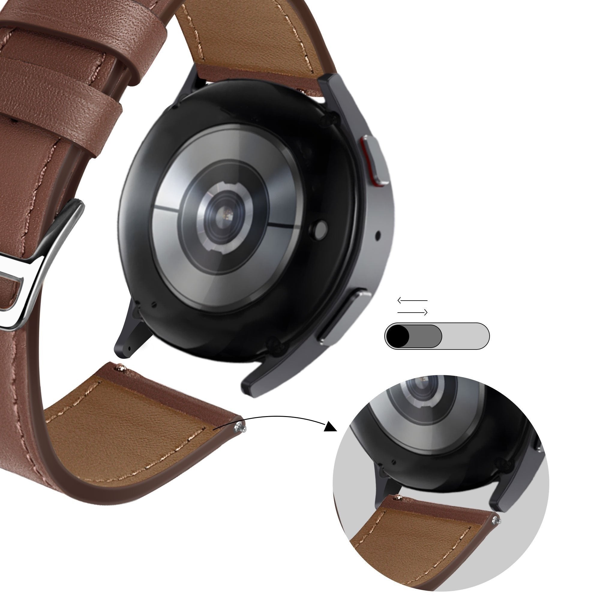 Bandz Polar Vantage M3 Leather Strap 'Deluxe' (Brown)