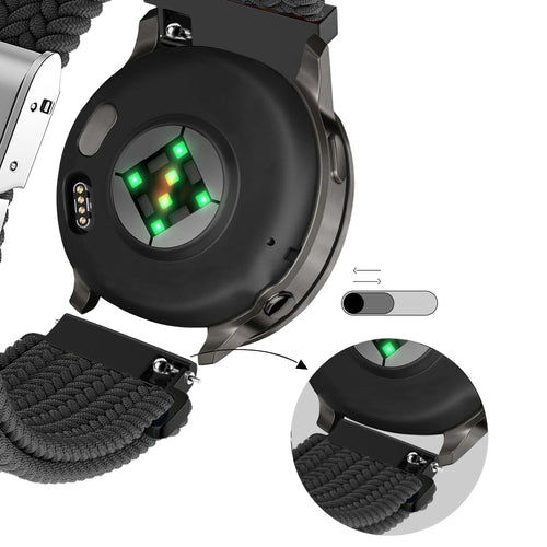 Bandz Garmin Bounce 2 Woven Nylon Strap (Black)