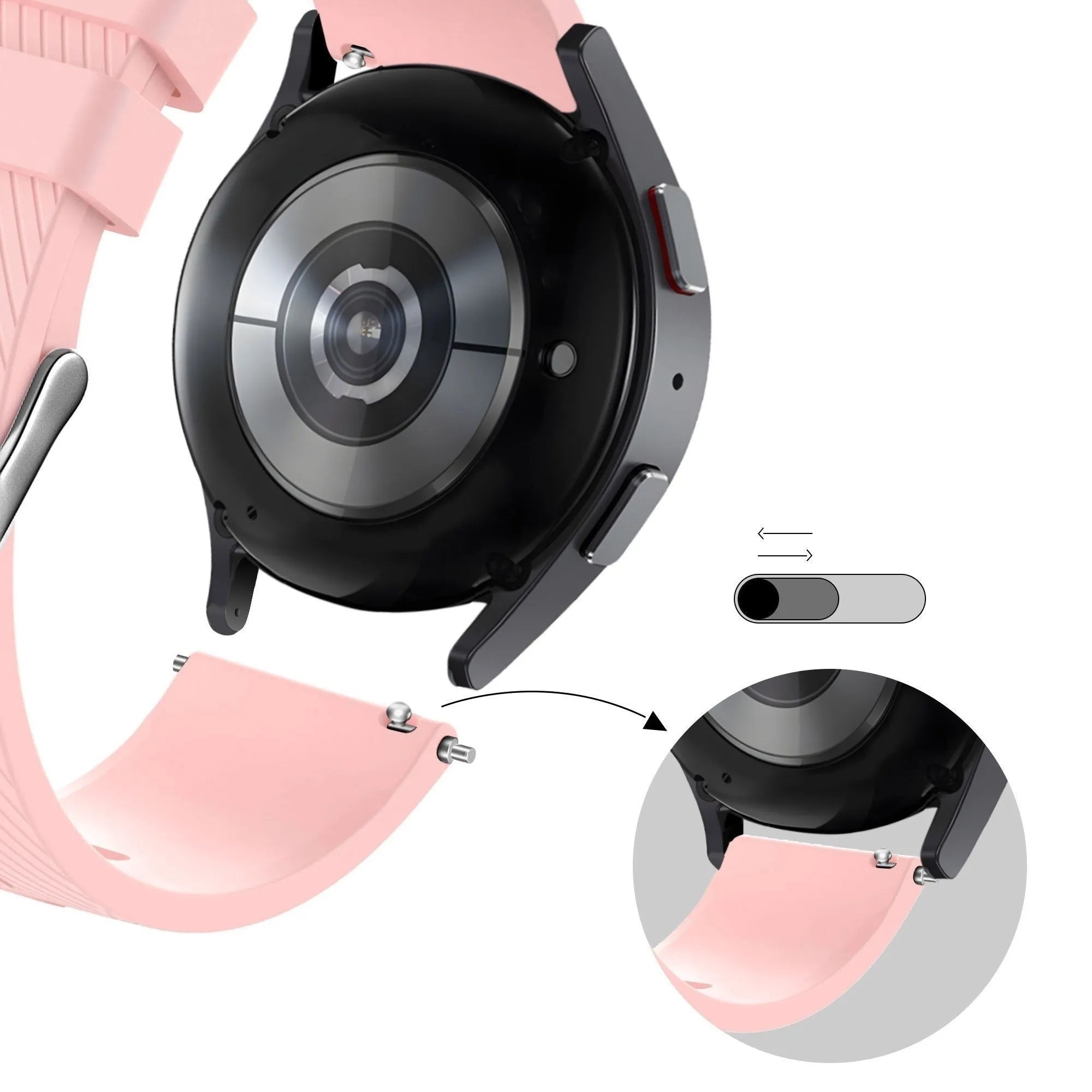 Bandz Oppo Watch X2 Silicone Strap 'Deluxe' (Pink)