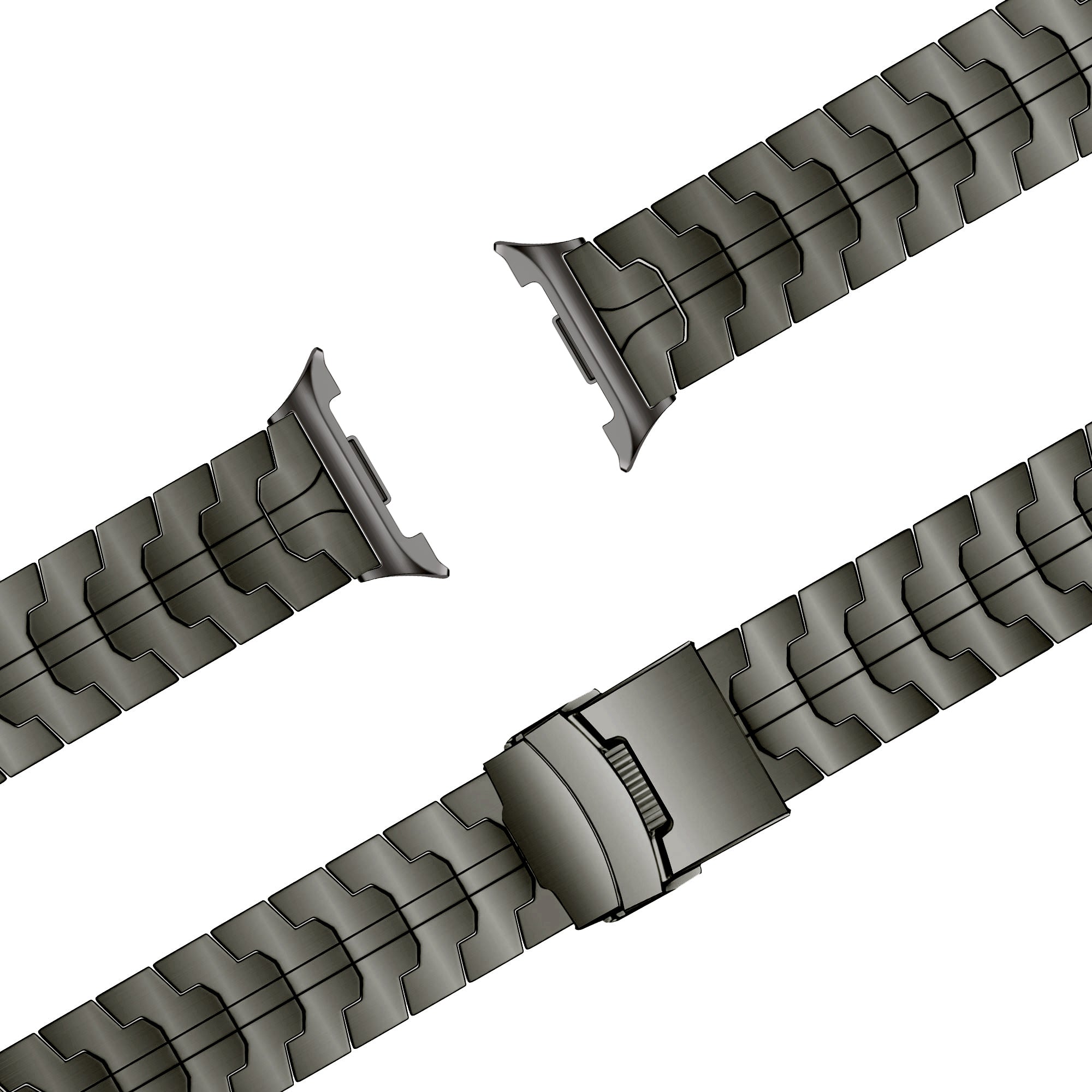 Bandz Samsung Galaxy Watch 8 - 44mm Steel Strap 'Iron' (Graphite)