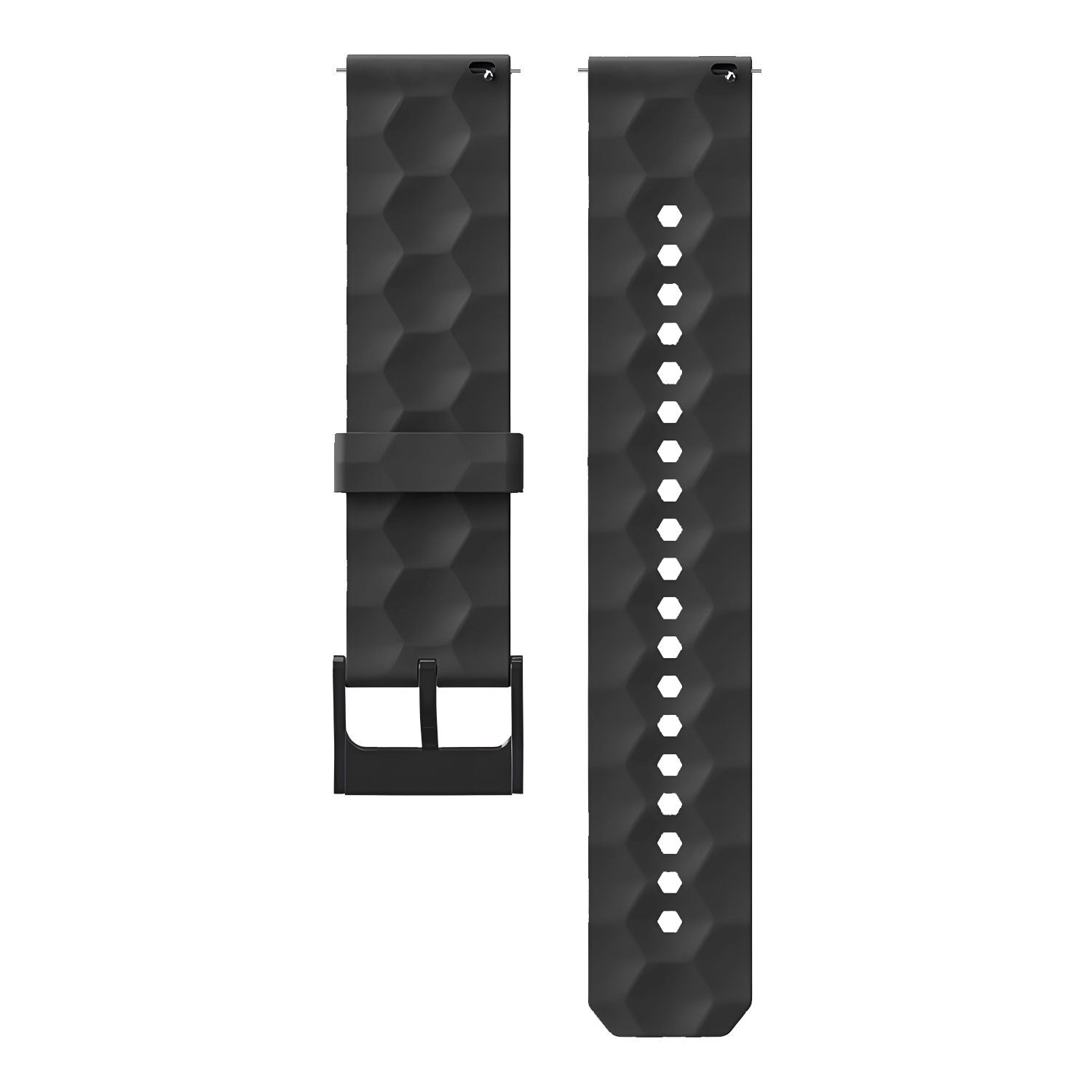 OnePlus Watch 3 Silicone Hexa Strap (Black)