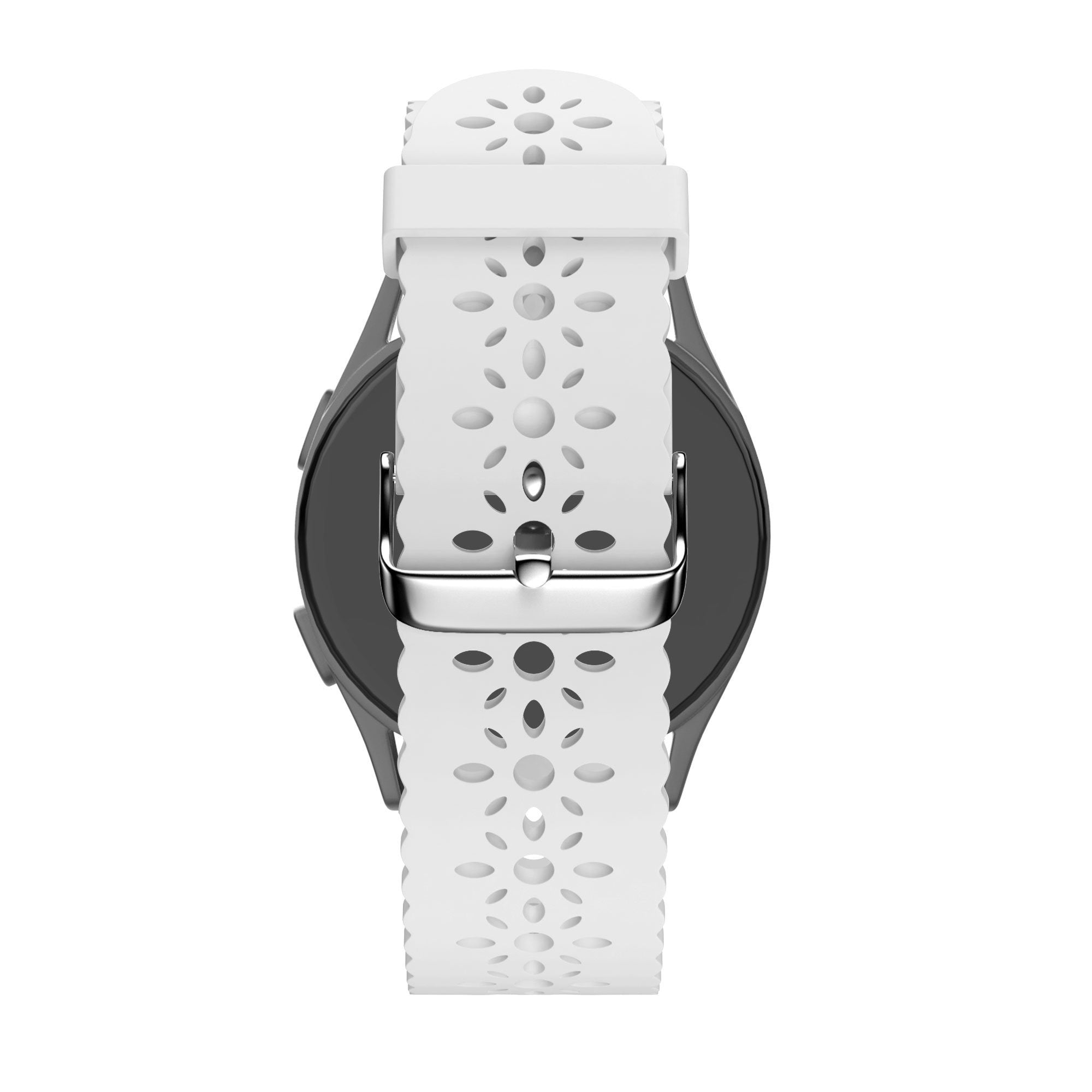 Bandz Amazfit Active 2 Silicone Strap with Cutouts (White)