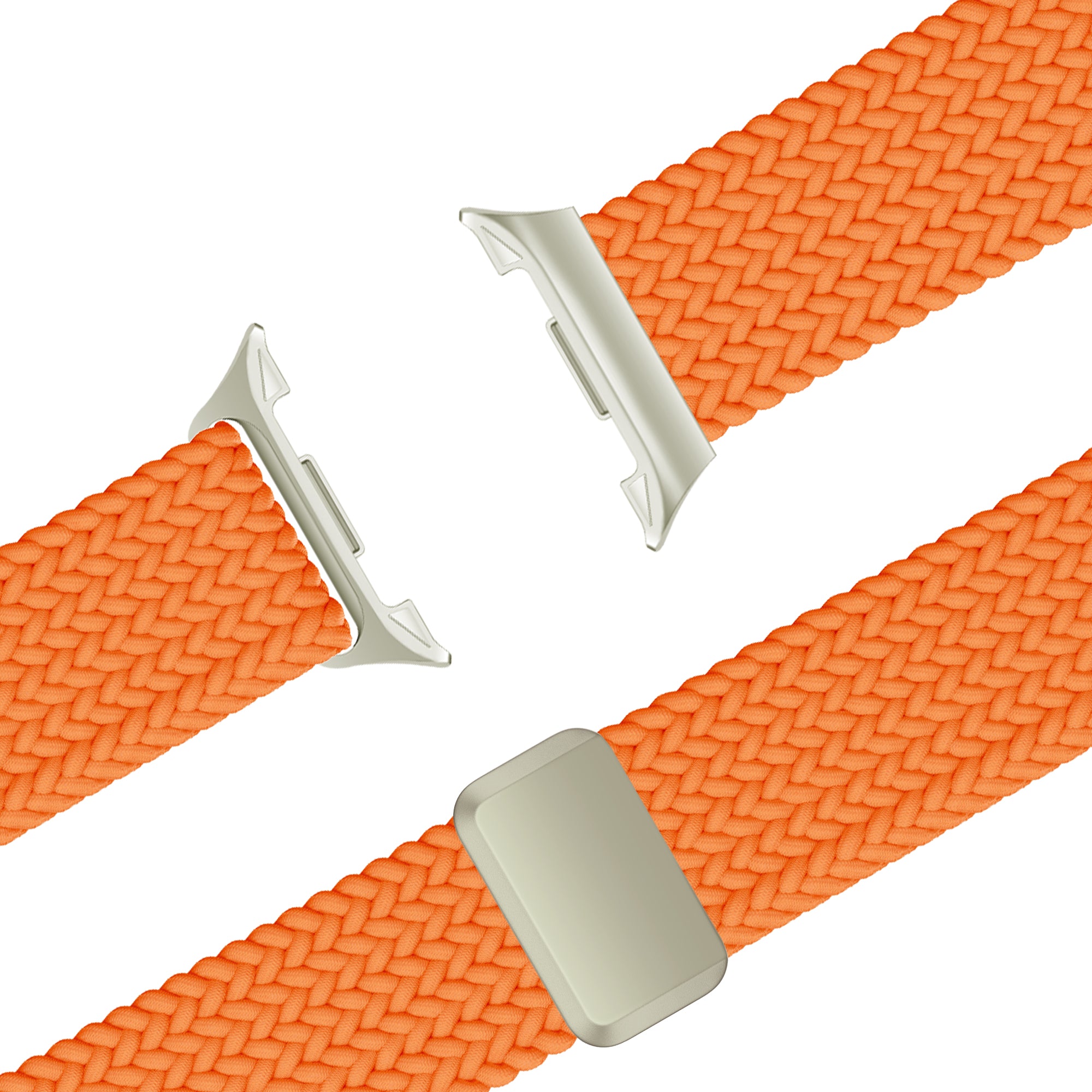 Bandz Samsung Galaxy Watch 8 - 44mm Magnetic Braided Strap (Orange)