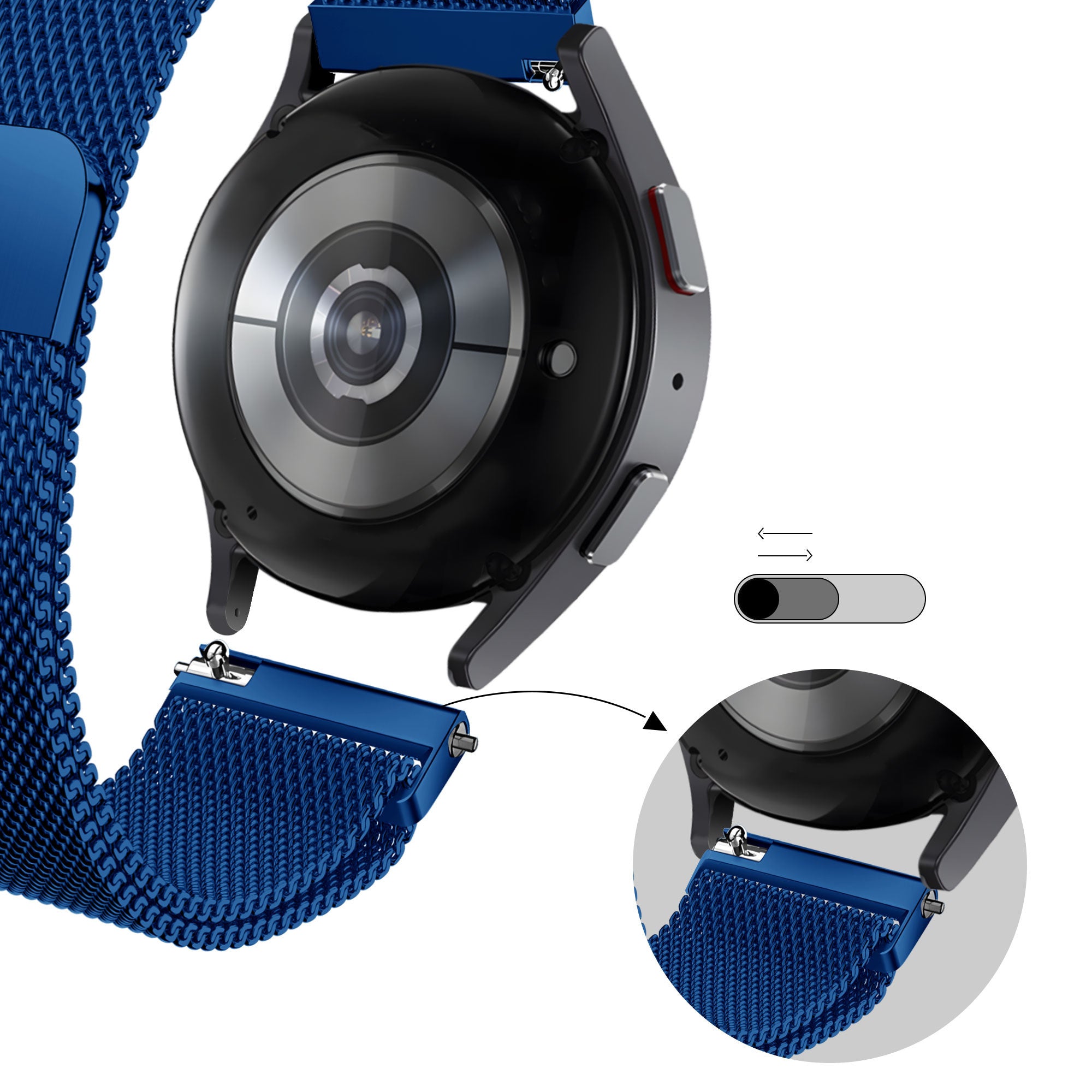Bandz Coros Pace 2 Milanese Loop Strap (Blue)