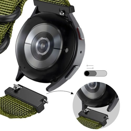 Bandz Oppo Watch X2 Nylon Strap with Buckle (Green)