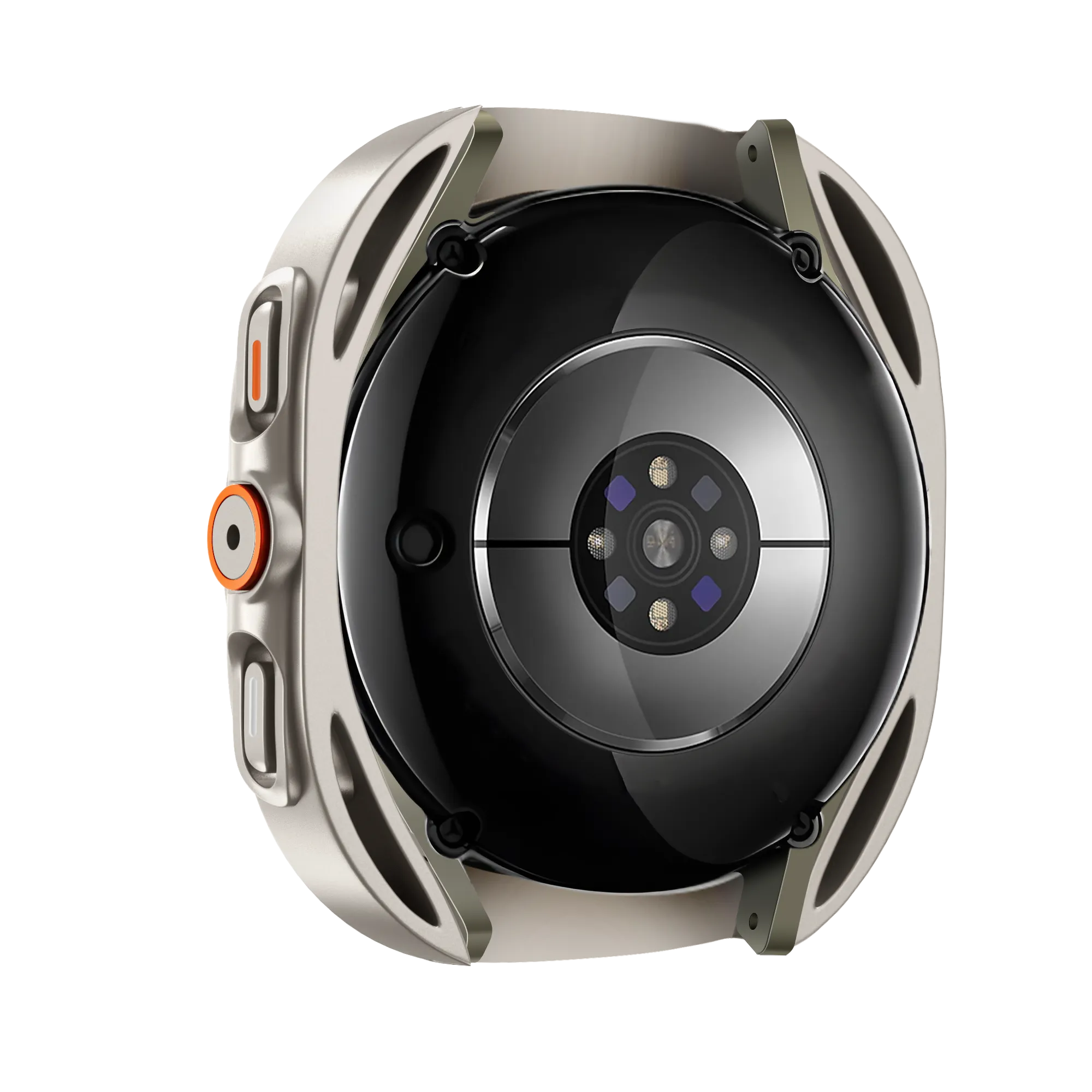 Bandz Samsung Galaxy Watch 7 - 44mm Square PC Case with Glass (Titanium)