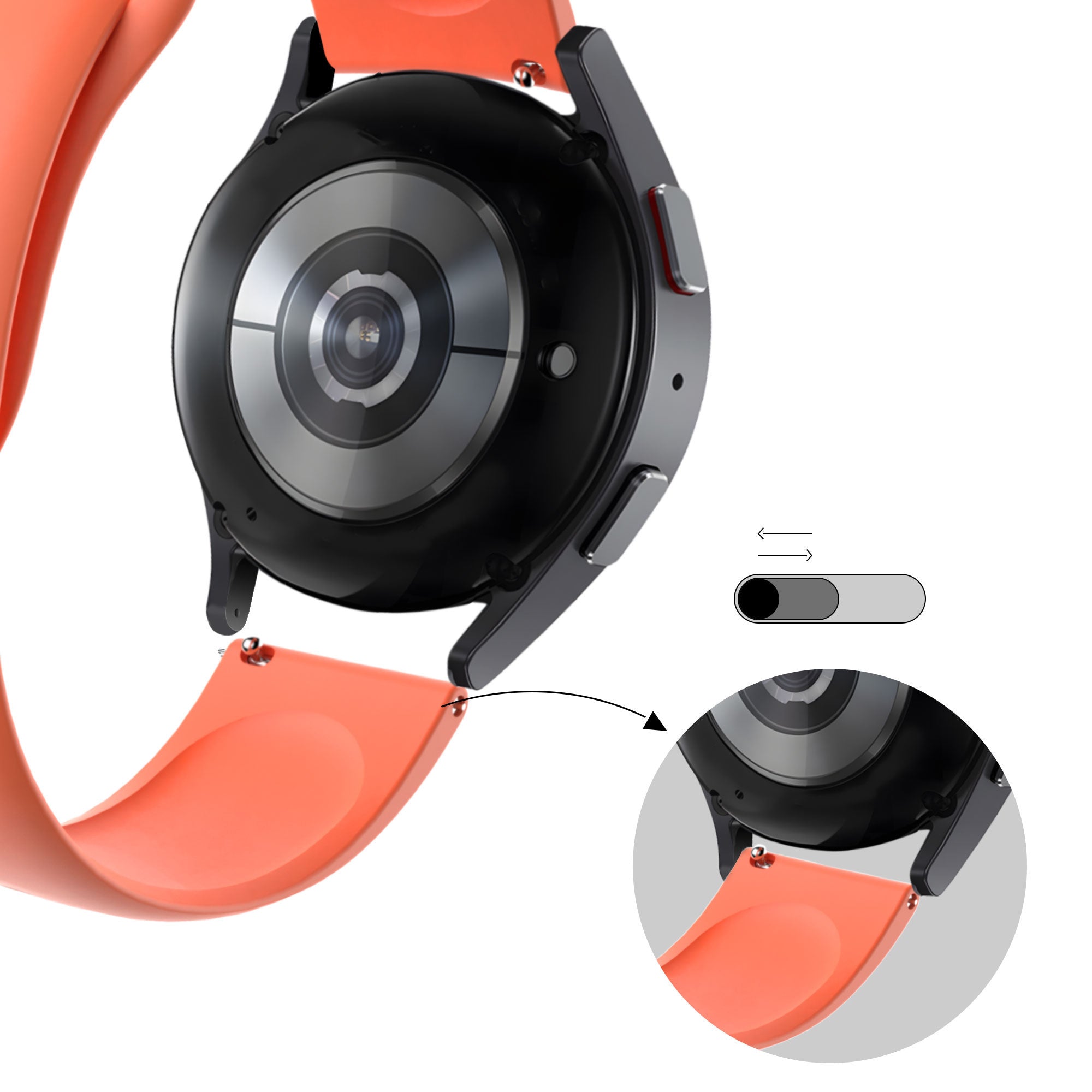 Bandz Suunto 9 Peak Pro Sport Strap 'Deluxe' (Orange)