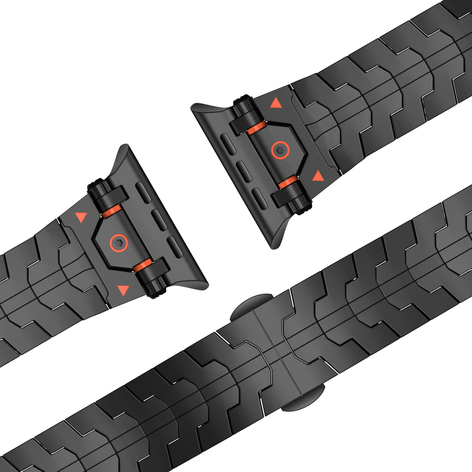 Bandz Apple Watch Metal Grain Strap 'Deluxe' (Black)