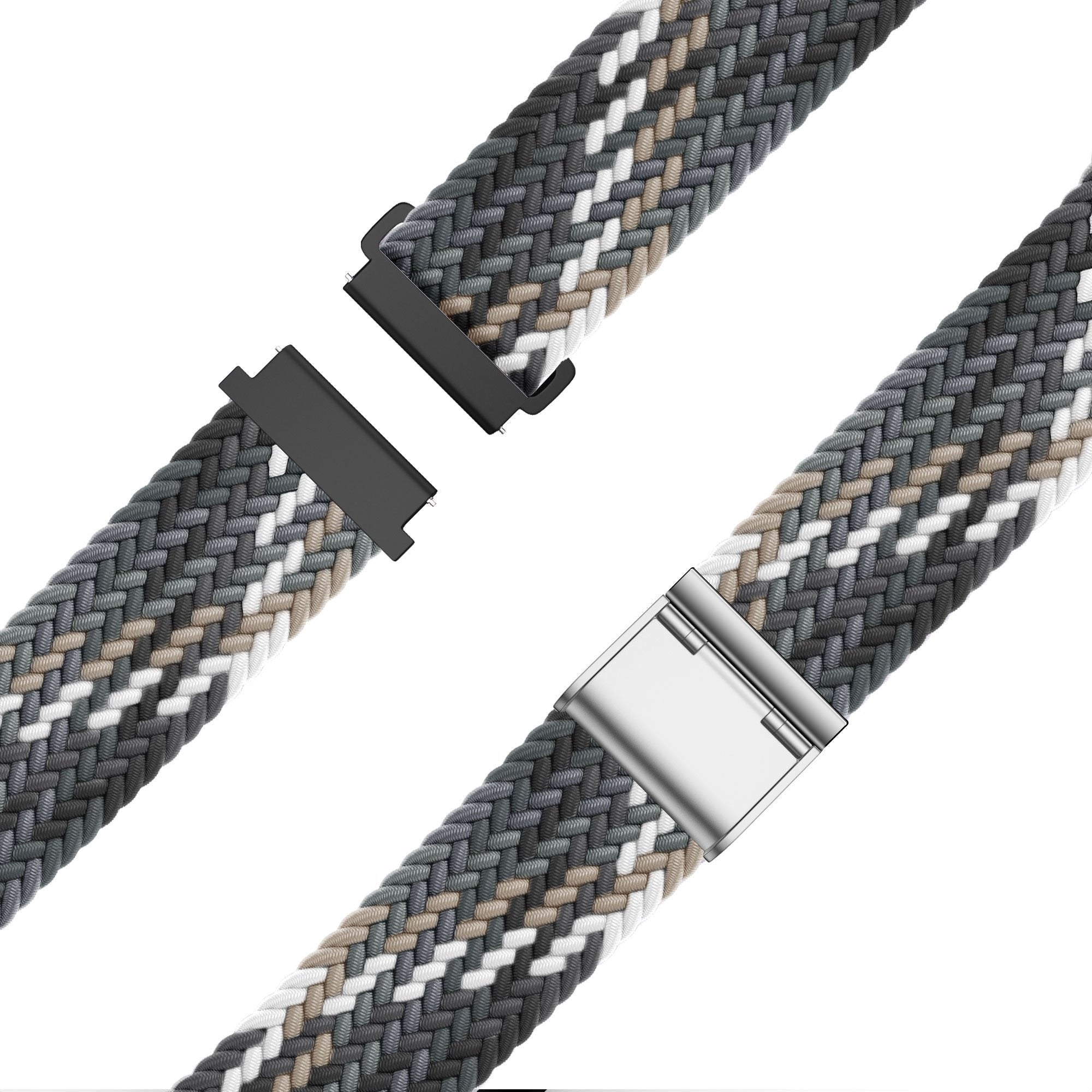 Bandz Amazfit Active 2 Woven Nylon Strap (Black mix)