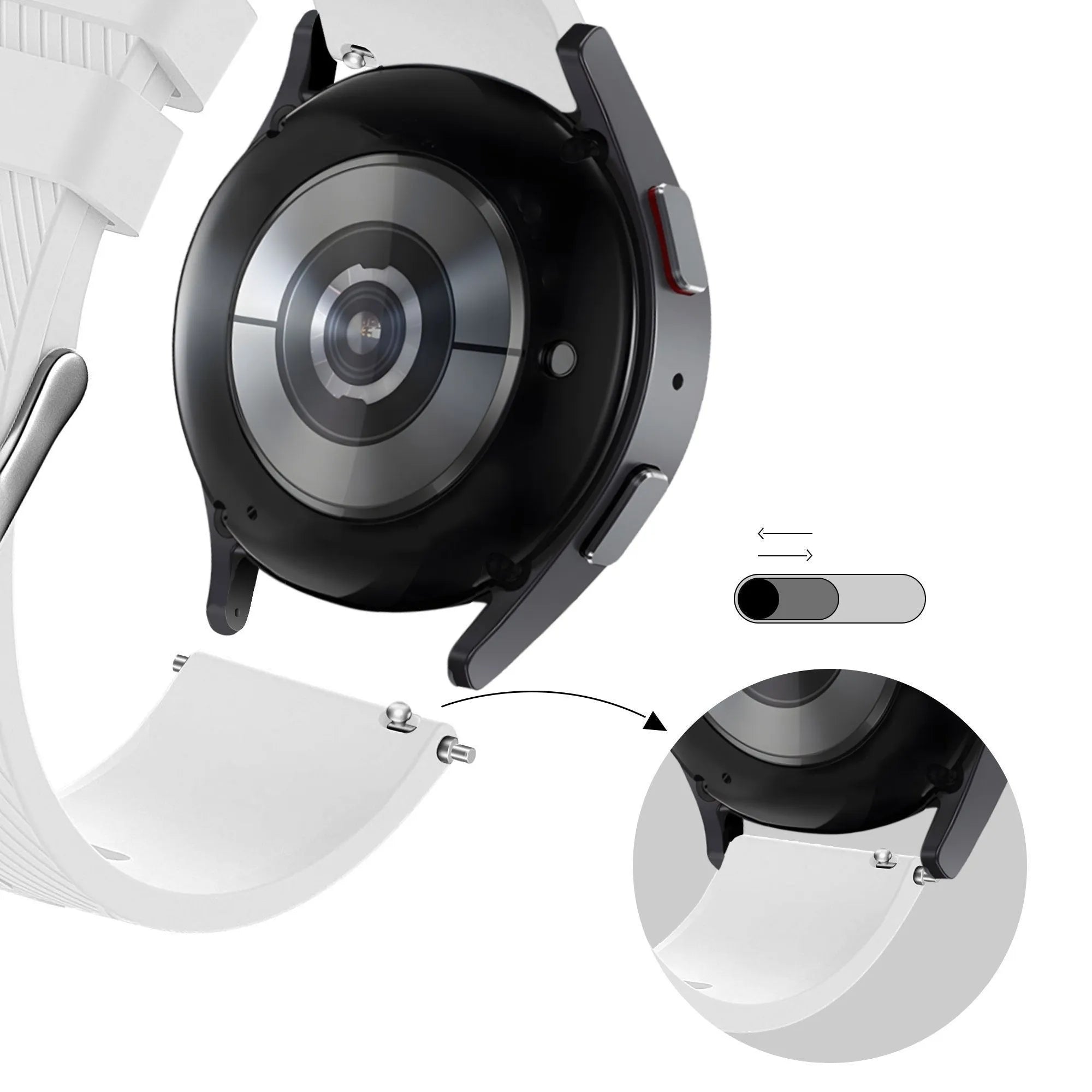 Bandz Coros Apex 2 Silicone Strap 'Deluxe' (White)