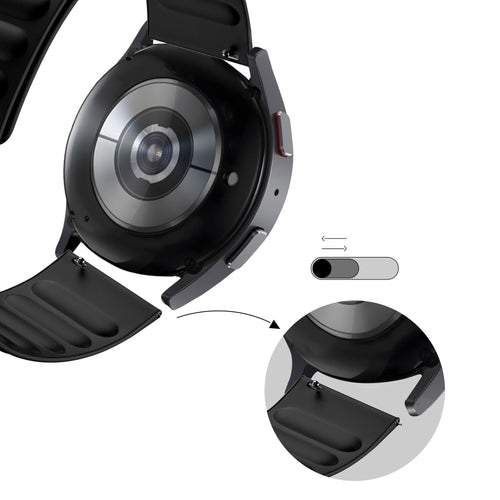 Bandz Oozoo Smartwatch 20mm Magnetic Woven Strap (Black)