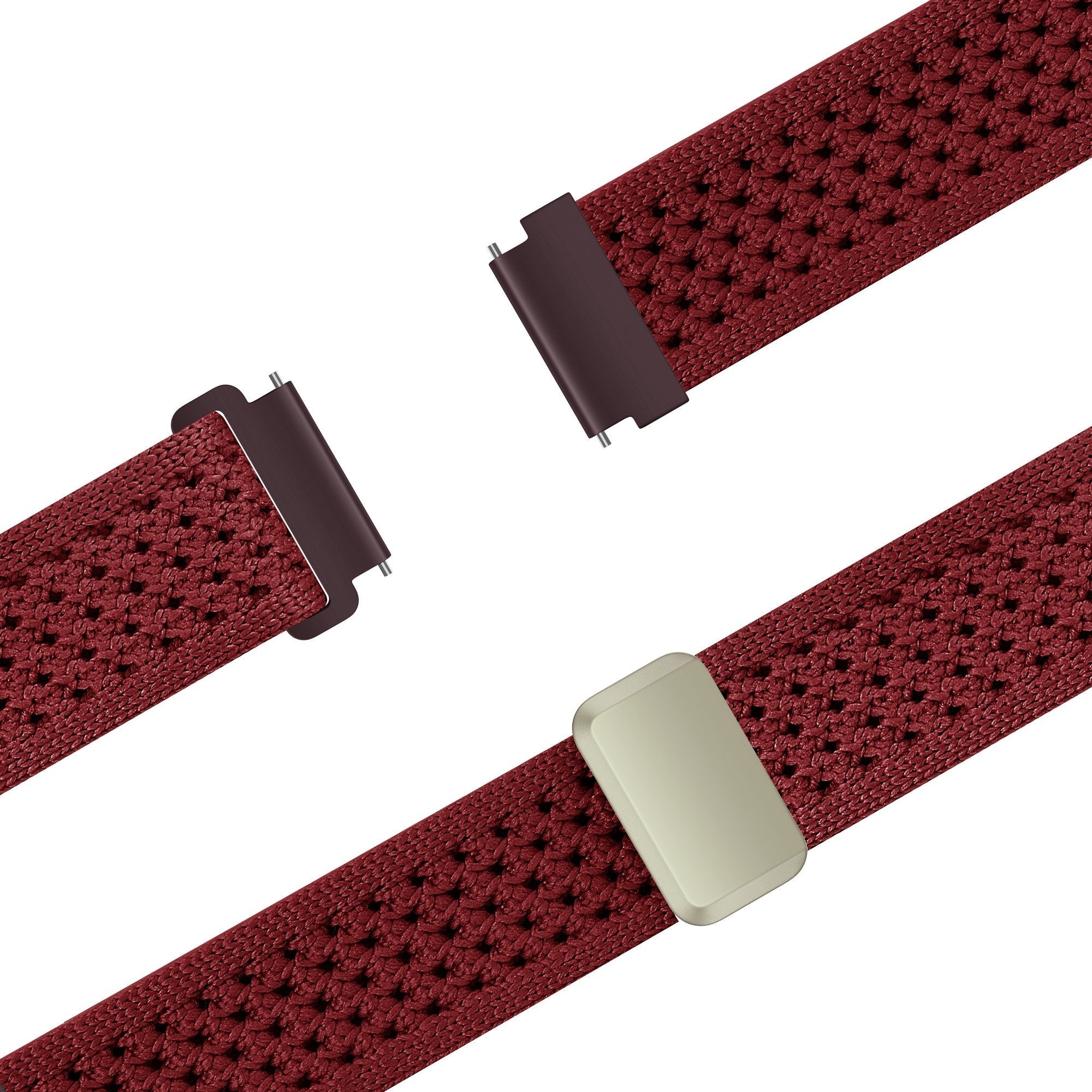 Bandz Garmin Forerunner 265s Vintage Nylon Strap (Wine Red)