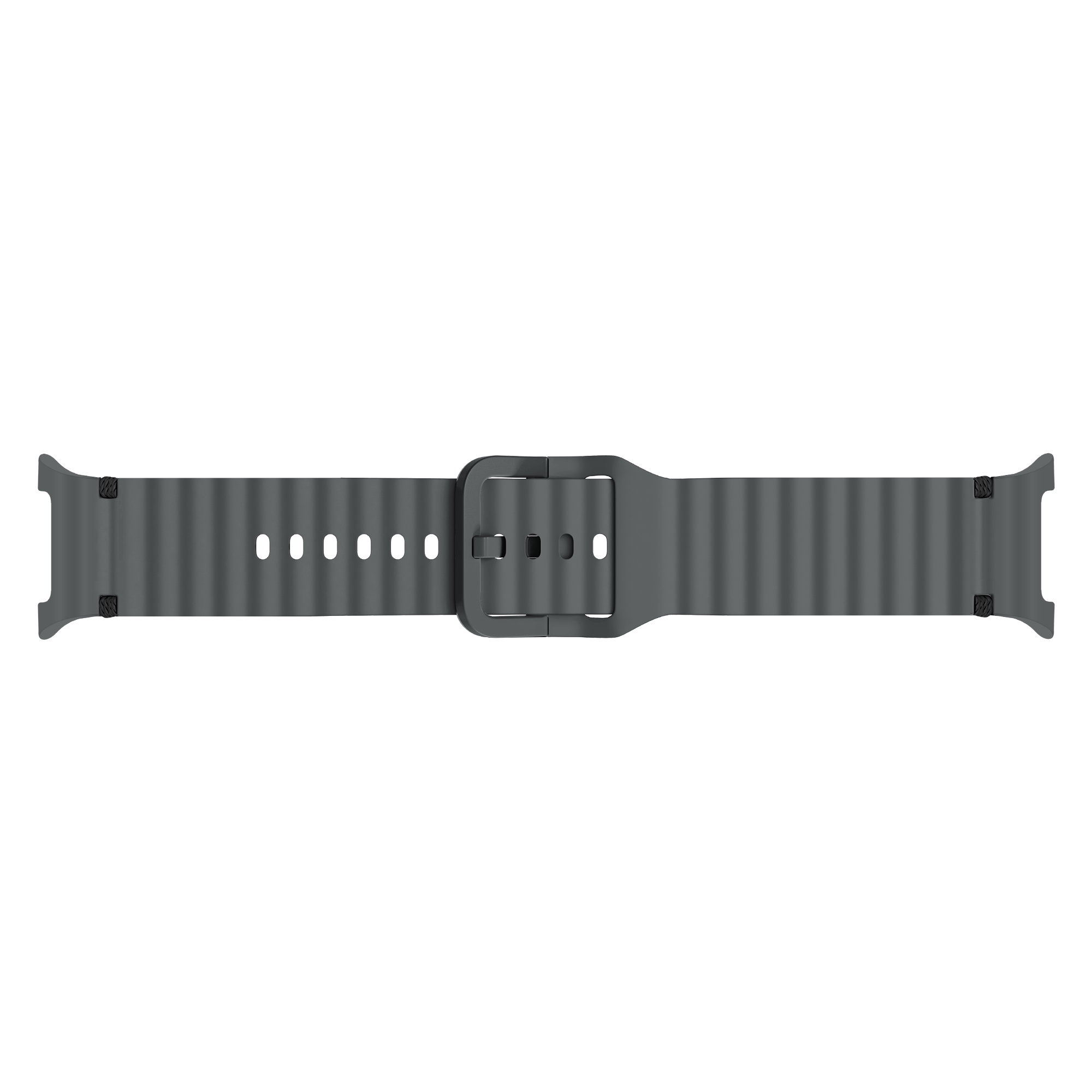 Samsung Galaxy Watch 8 Classic Wave Silicone Strap (Dark Grey)