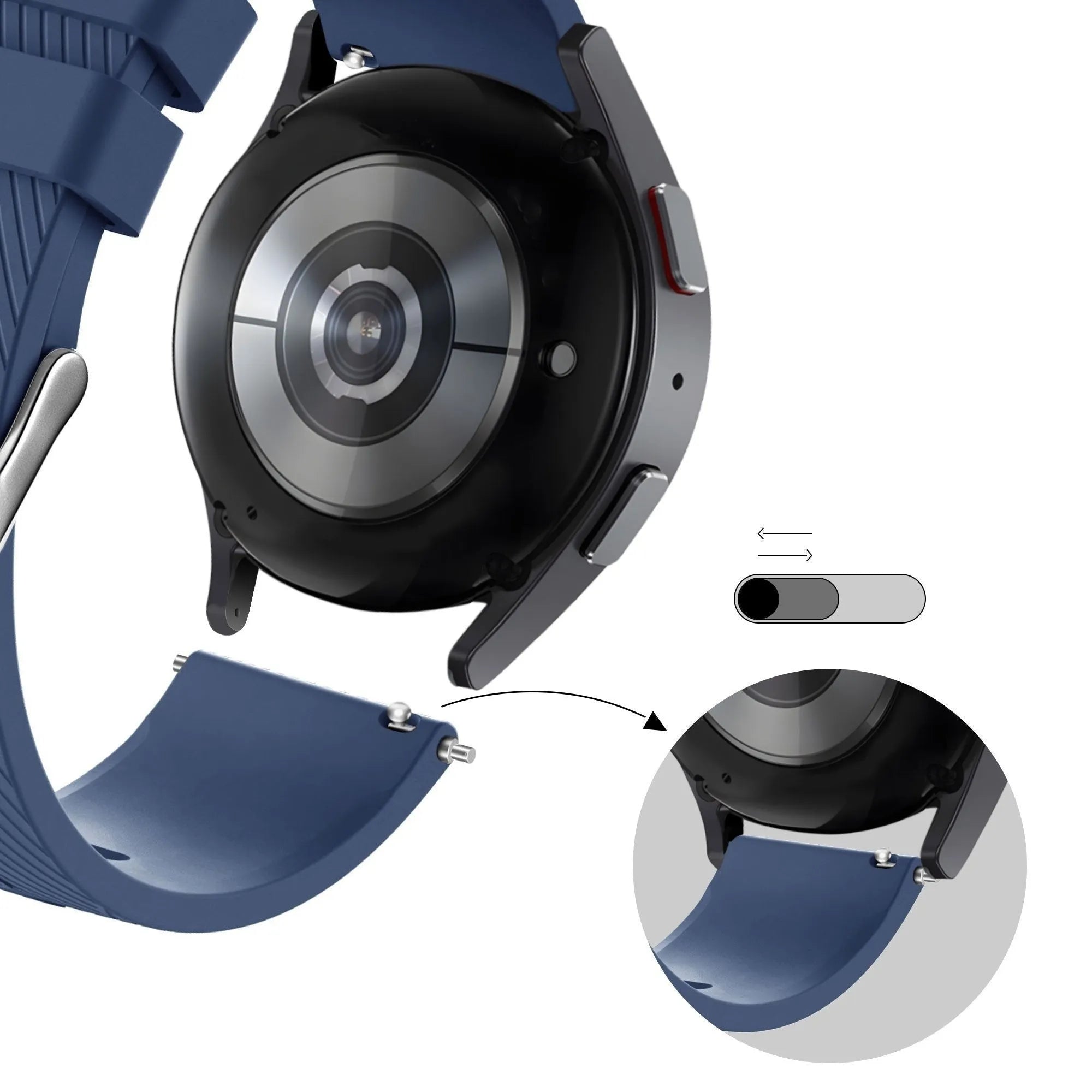 Bandz Coros Pace 2 Silicone Strap 'Deluxe' (Dark Blue)