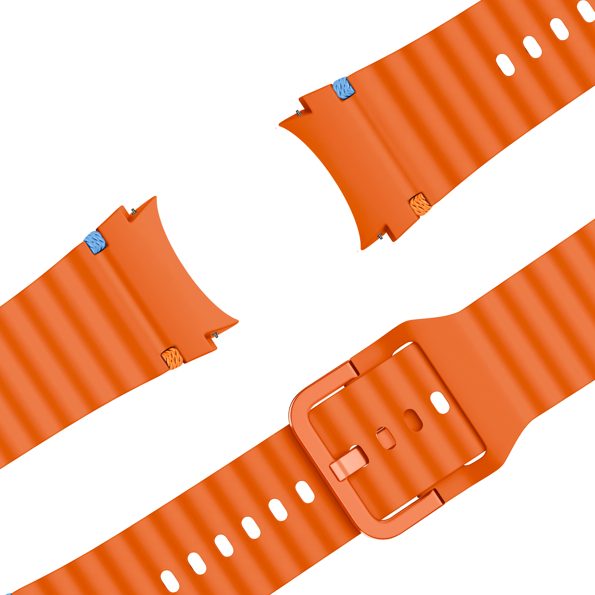 Bandz Samsung Galaxy Watch 7 - 44mm Wave Strap 'Easy Fit' (Orange)