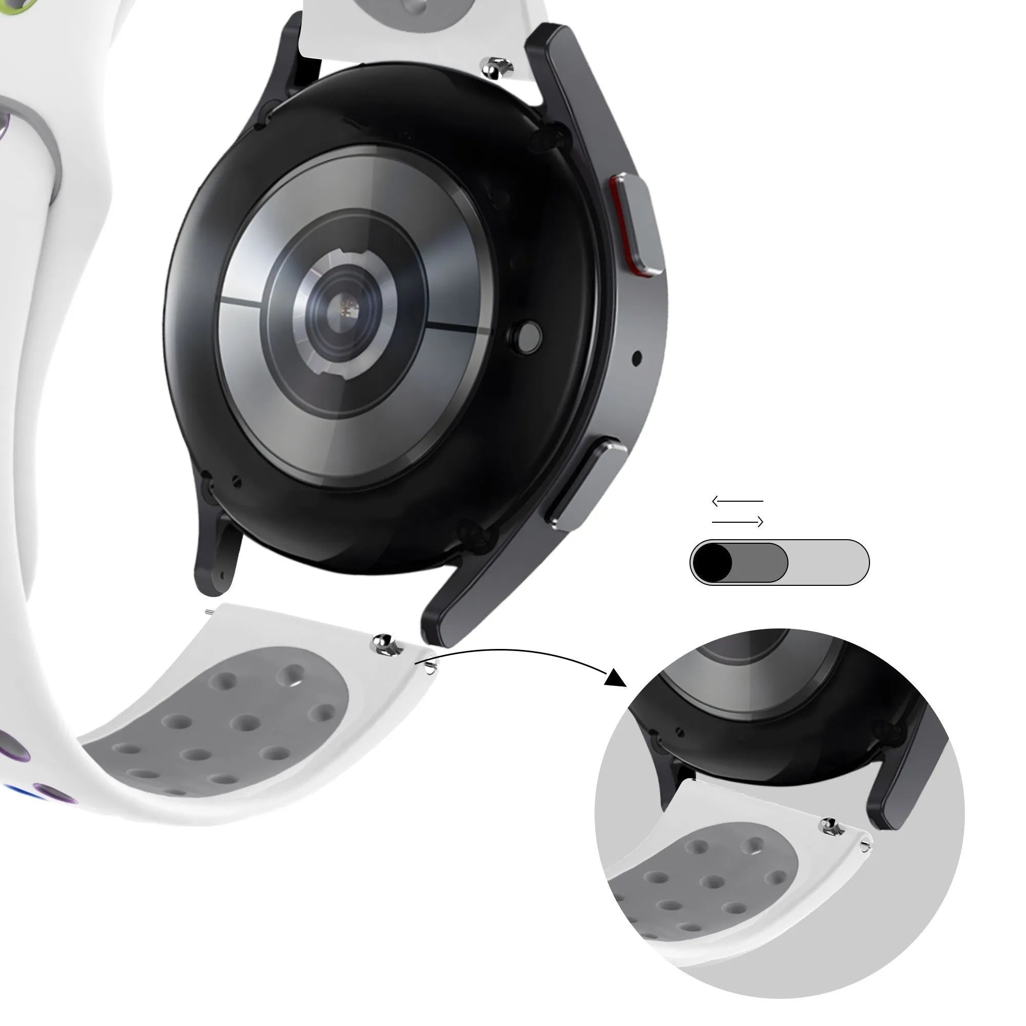 Bandz Coros Apex 2 Sport Strap 'Deluxe' (White/Colourful)