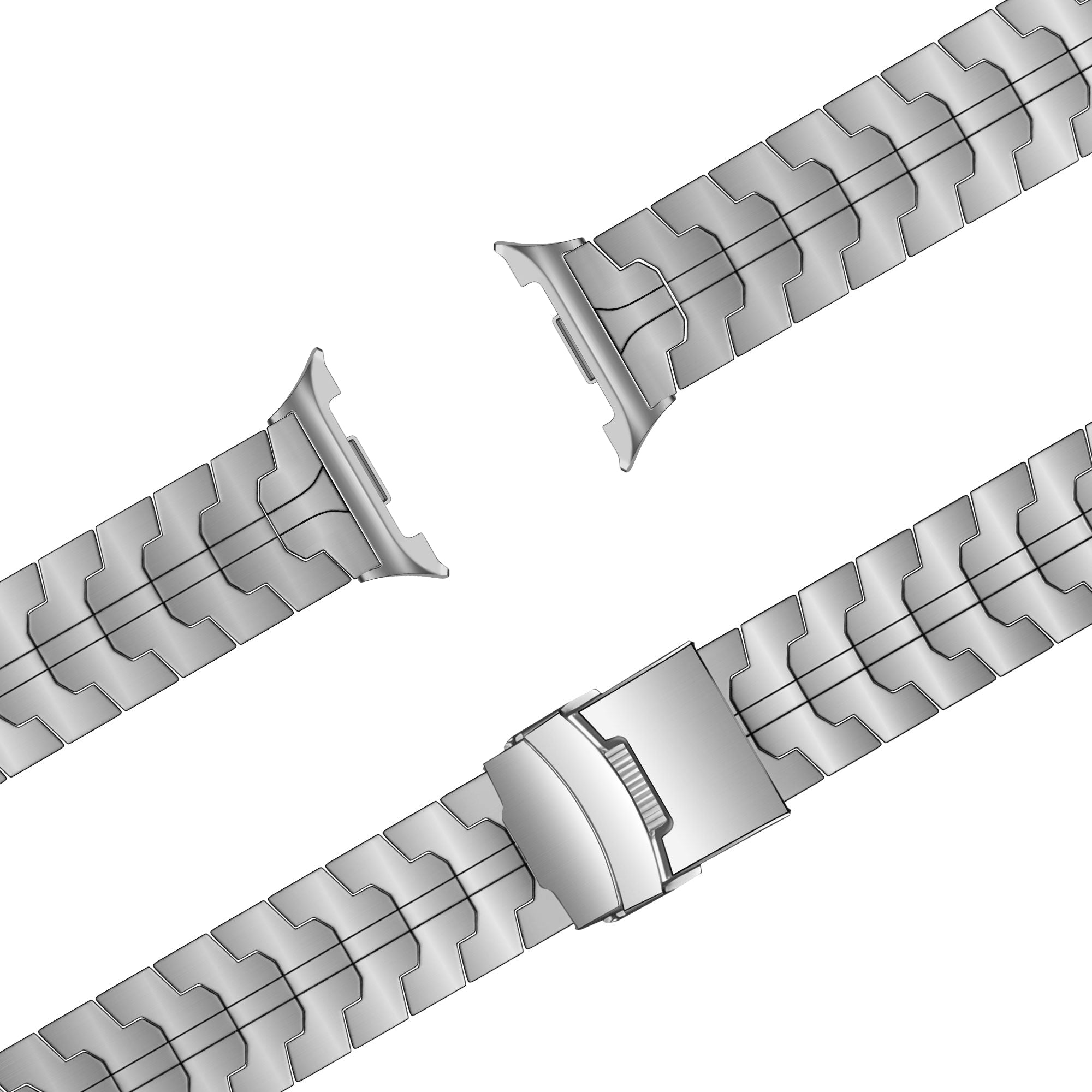 Bandz Samsung Galaxy Watch 8 - 40mm Steel Strap 'Iron' (Silver)
