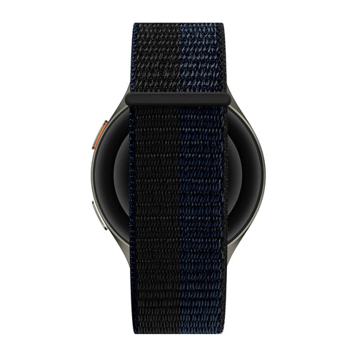 Bandz Xiaomi Mi Watch Nylon Strap 'Easy Fit' (Black/Blue)