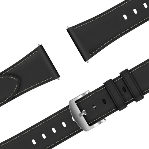 Bandz Fossil Gen 6 - 42mm Leather Strap 'Easy Fit' (Black)