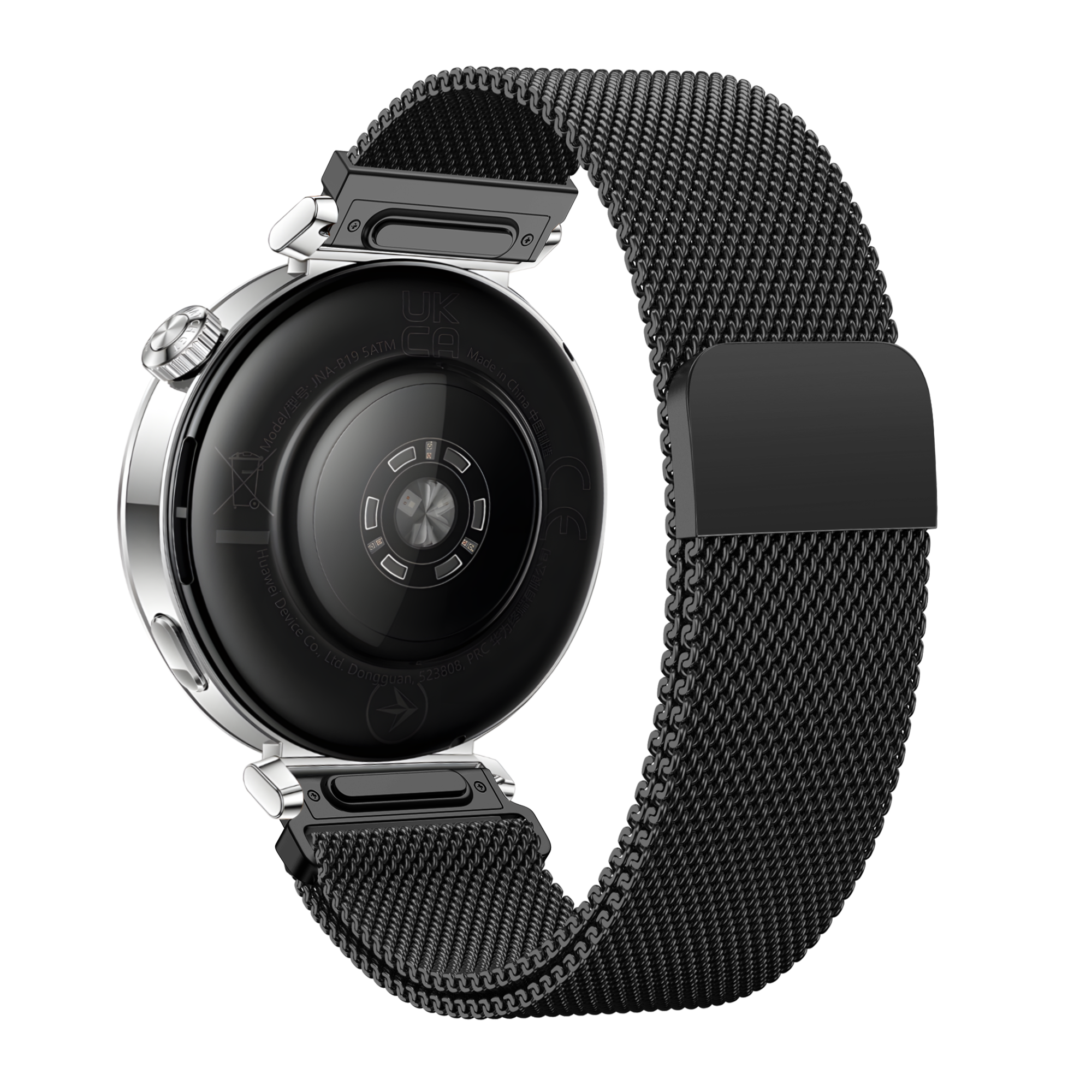 Bandz Huawei Watch GT 5 Pro - 42mm Milanese Strap 'Easy fit' (Black)