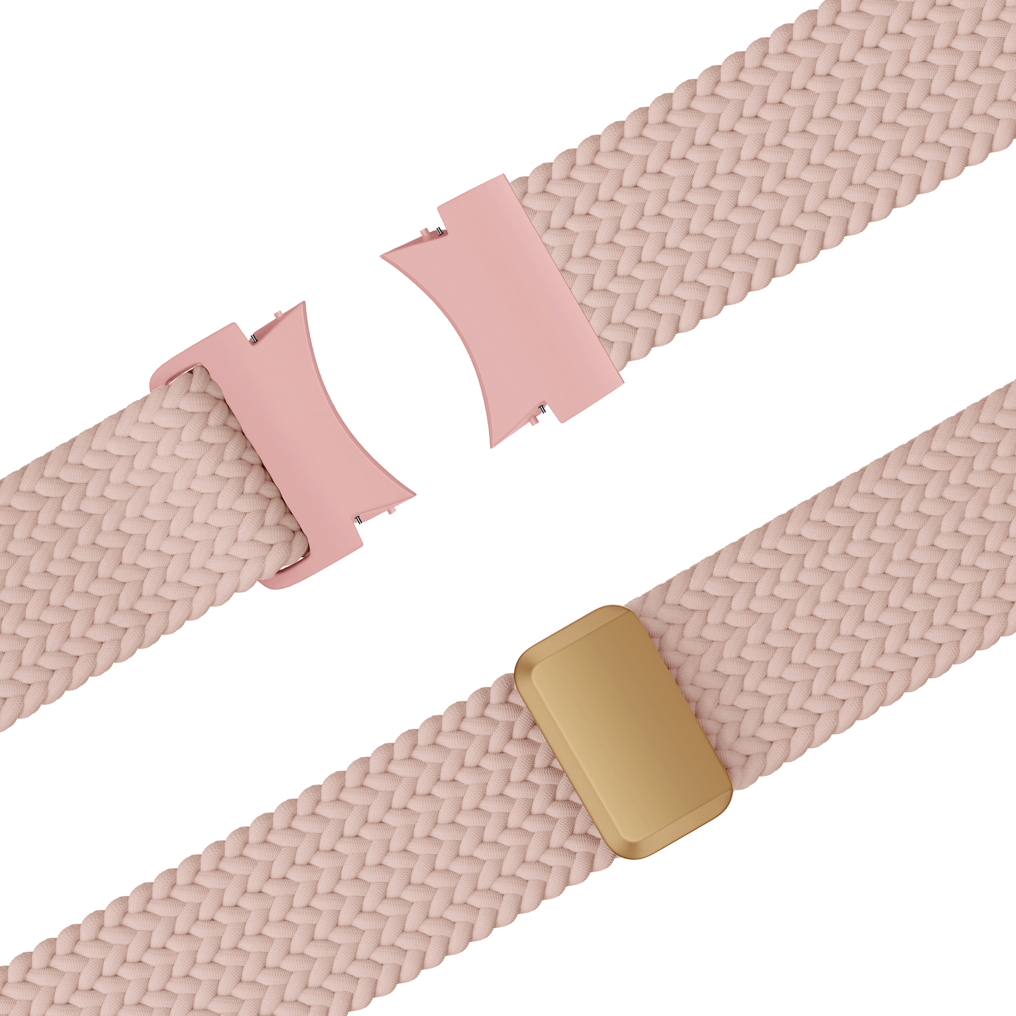 Bandz Samsung Galaxy Watch 4 Classic 46mm Braided Strap 'Easy Fit' (Pink)