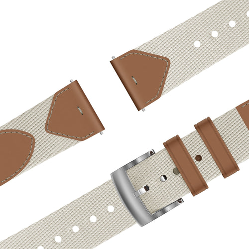 Bandz ICE Smart ST 2.0 Round 1.20 Leather Hybrid Strap 'Easy fit' (Beige/Brown)