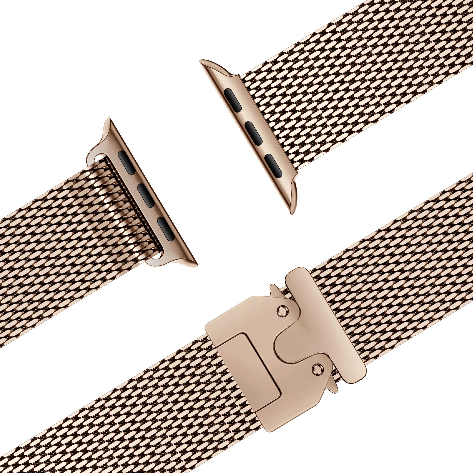 Bandz Apple Watch Milanese Loop Strap with P-Buckle (Rose Gold)