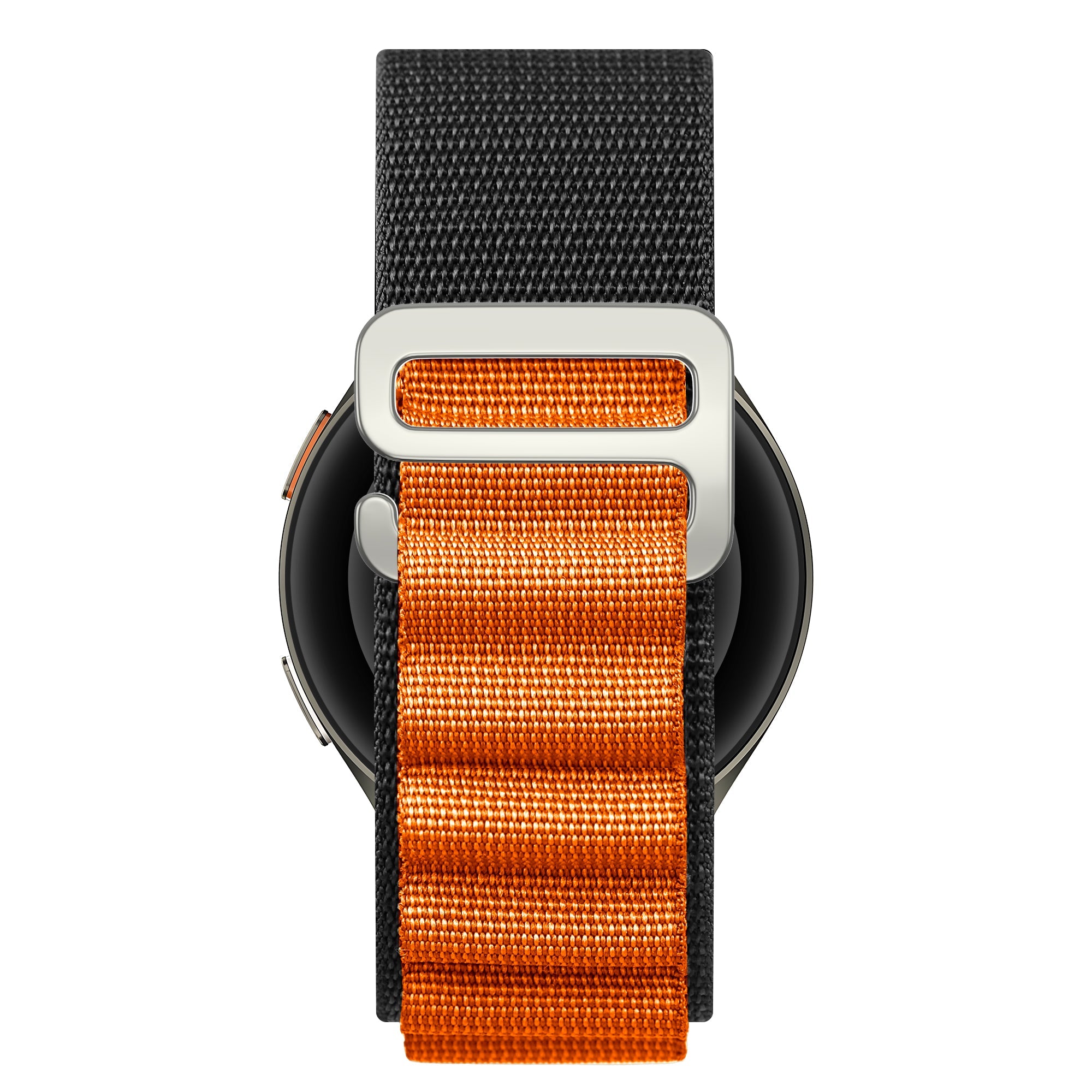 Bandz Amazfit Active 2 Alpine Nylon Strap (Black/Orange)