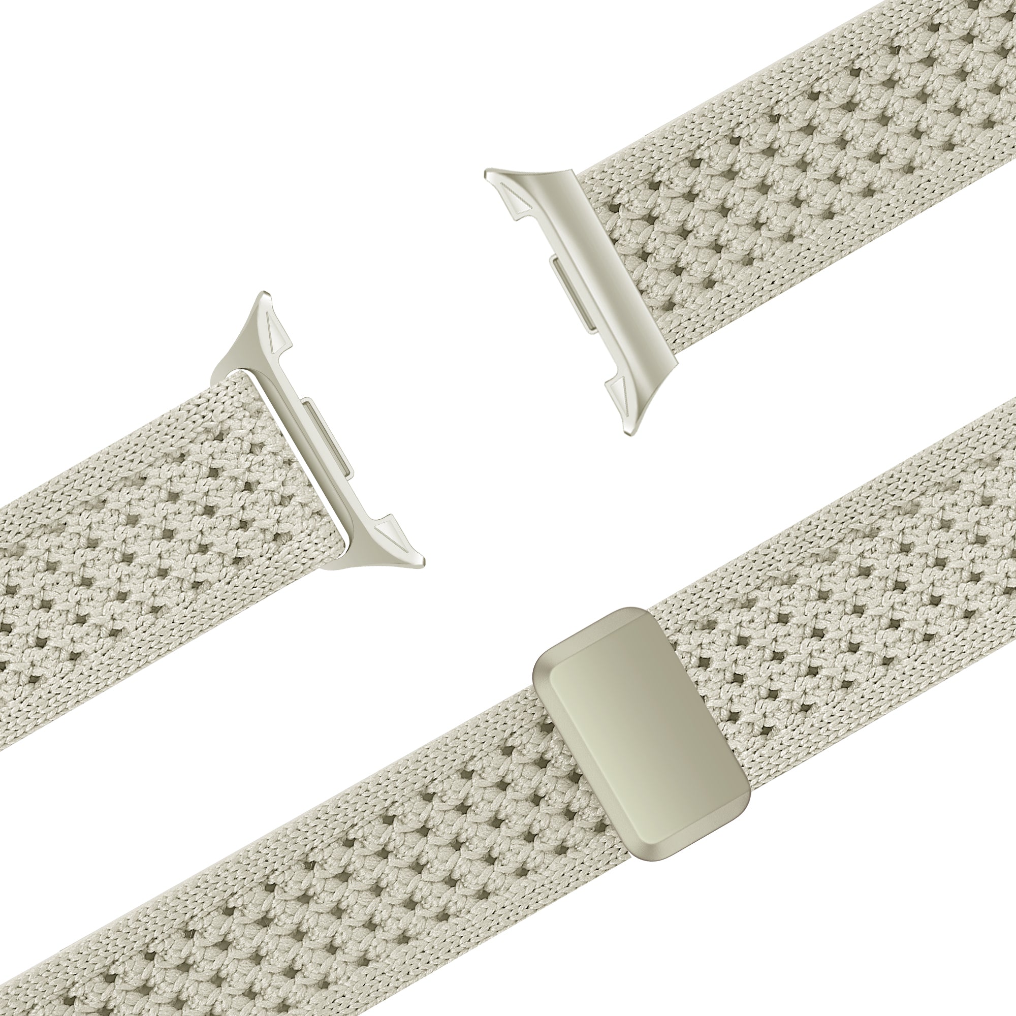 Bandz Samsung Galaxy Watch 8 - 44mm Vintage Nylon Strap (Starlight)