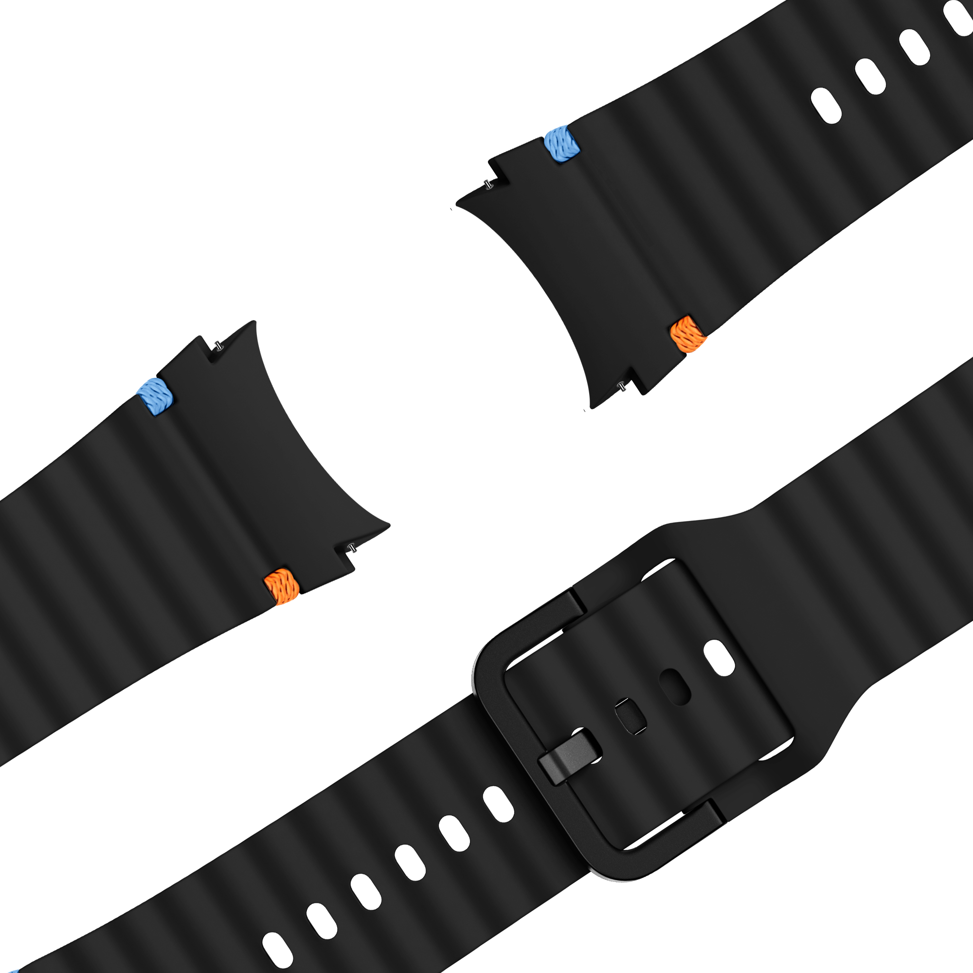 Bandz Samsung Galaxy Watch 6 - 40mm Wave Strap 'Easy Fit' (Black)