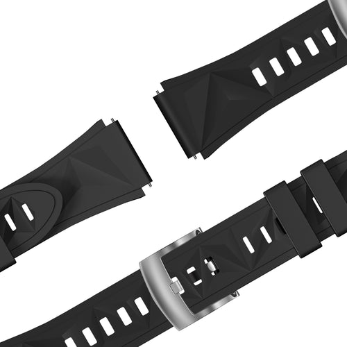 Bandz Huawei Watch GT 5 Pro - 42mm Silicone Strap 'Easy Fit' (Black)