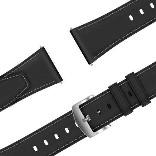 Bandz Xiaomi Watch S1 Leather Strap 'Easy Fit' (Black)