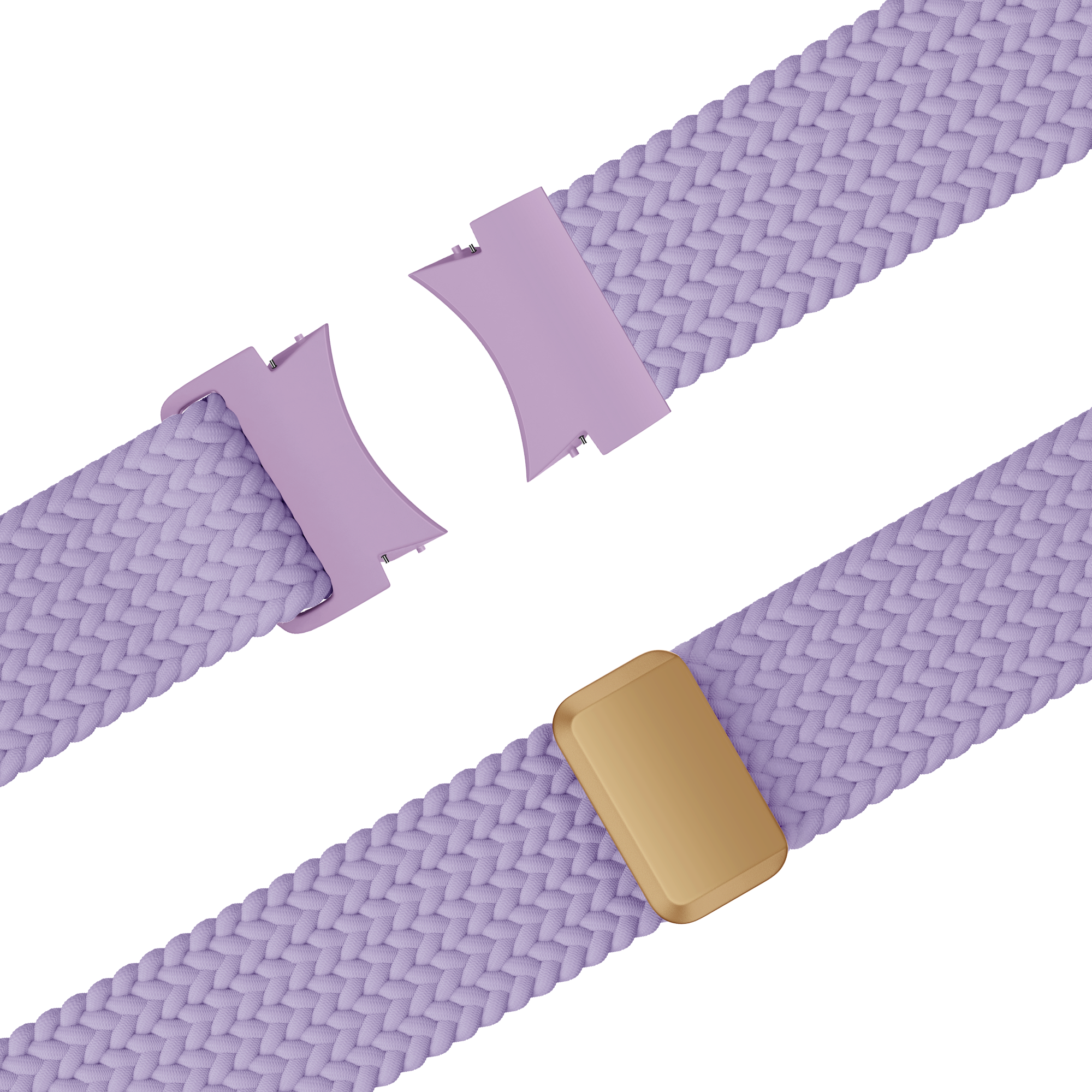 Bandz Samsung Galaxy Watch 4 Classic 46mm Braided Strap 'Easy Fit' (Lilac)