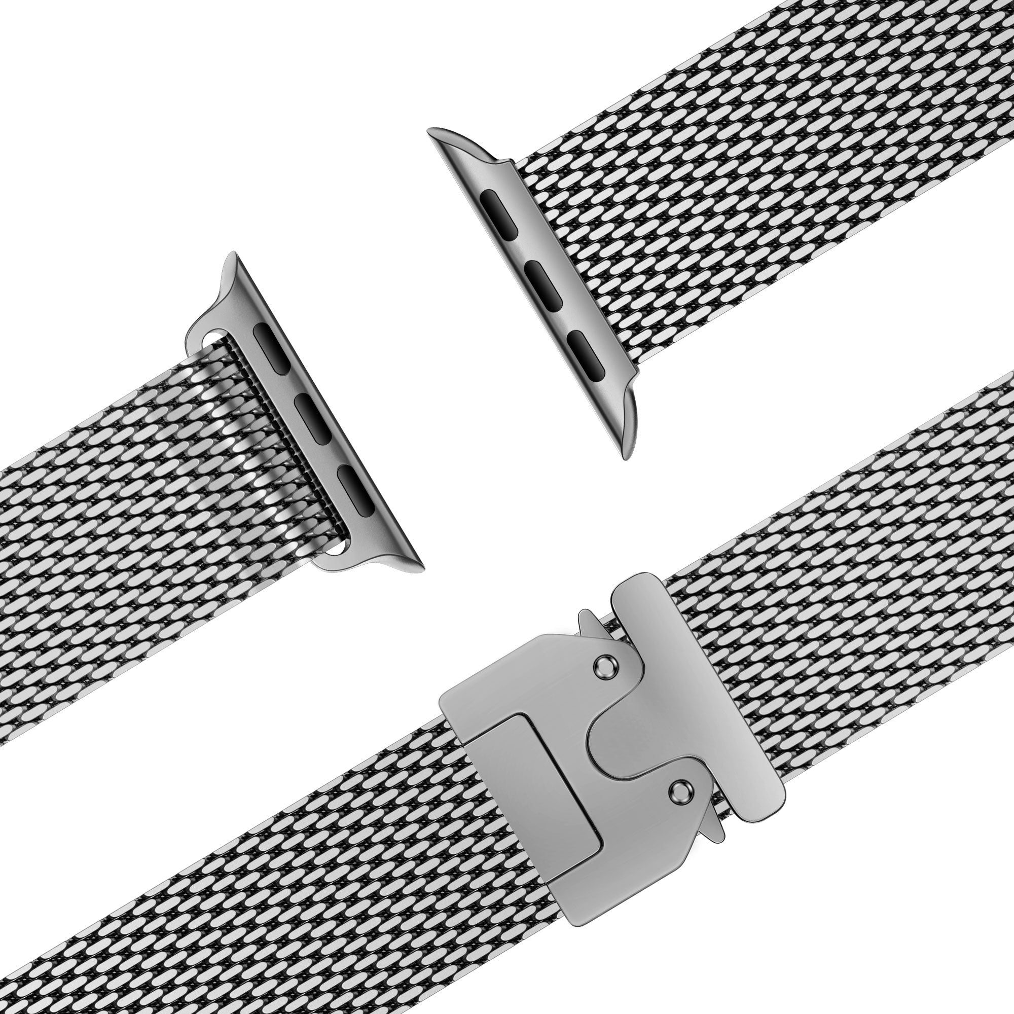 Bandz Apple Watch Milanese Loop Strap with P-Buckle (Silver)