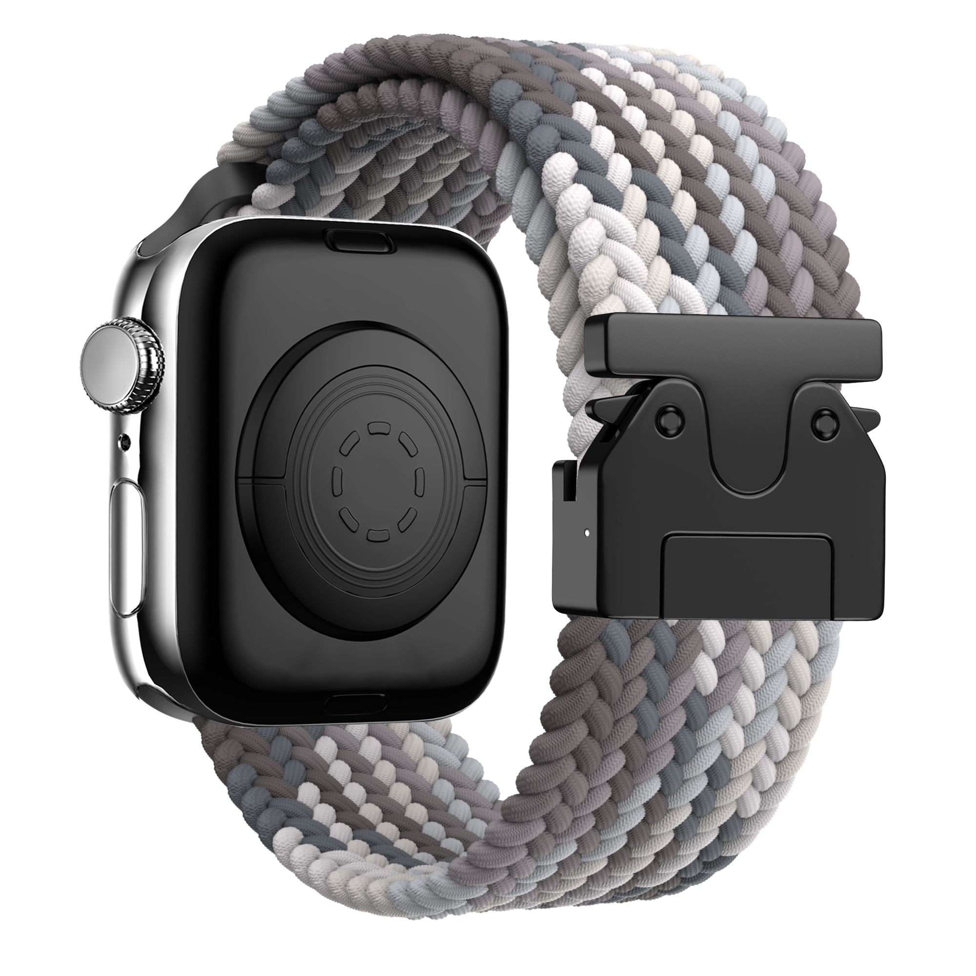 Bandz Apple Watch Braided Nylon Strap with P-Buckle (Mandala Black)