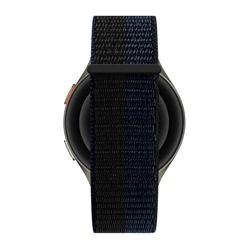 Bandz Amazfit Balance 2 Nylon Strap 'Easy fit' (Black/Blue)