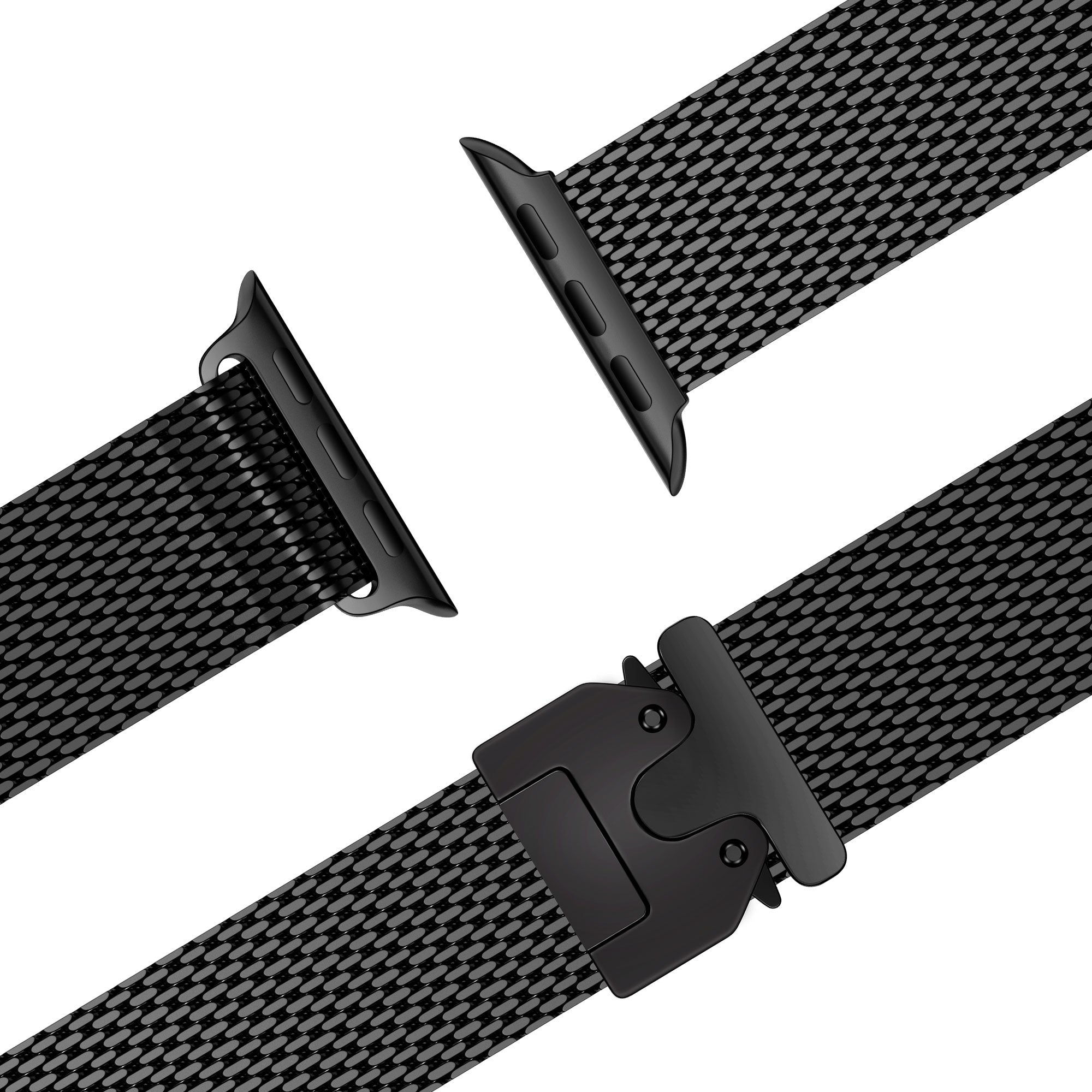 Bandz Apple Watch Milanese Loop Strap with P-Buckle (Black)