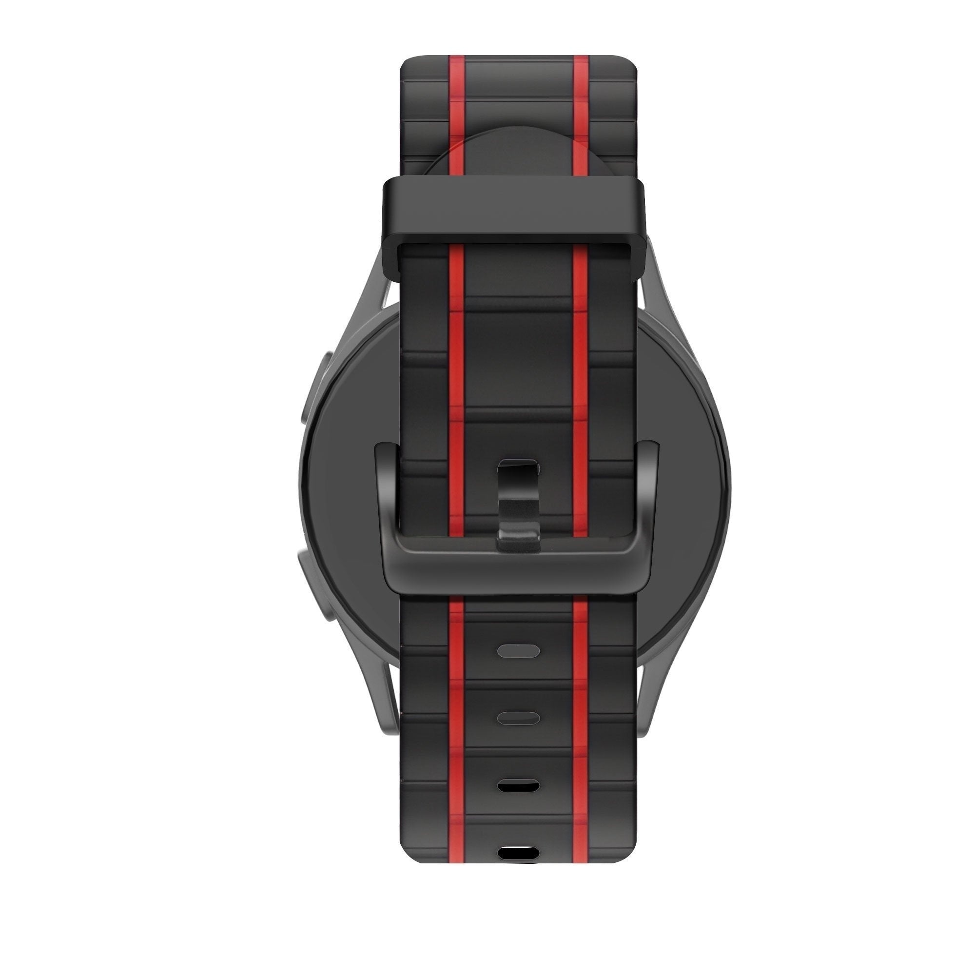 Bandz Watch GS 3 Striped Sport Strap (Black/Red)