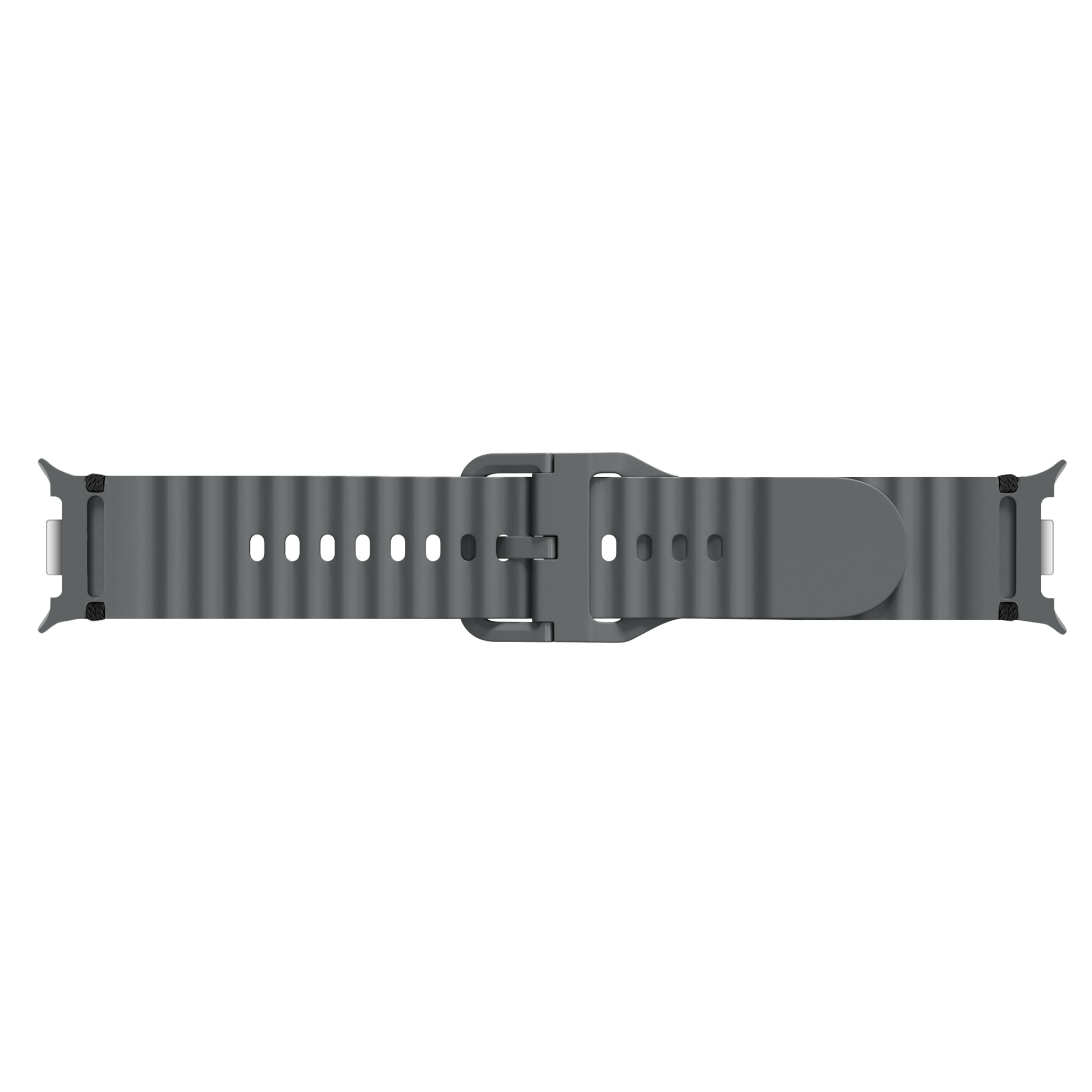 Samsung Galaxy Watch 8 Classic Wave Silicone Strap (Dark Grey)