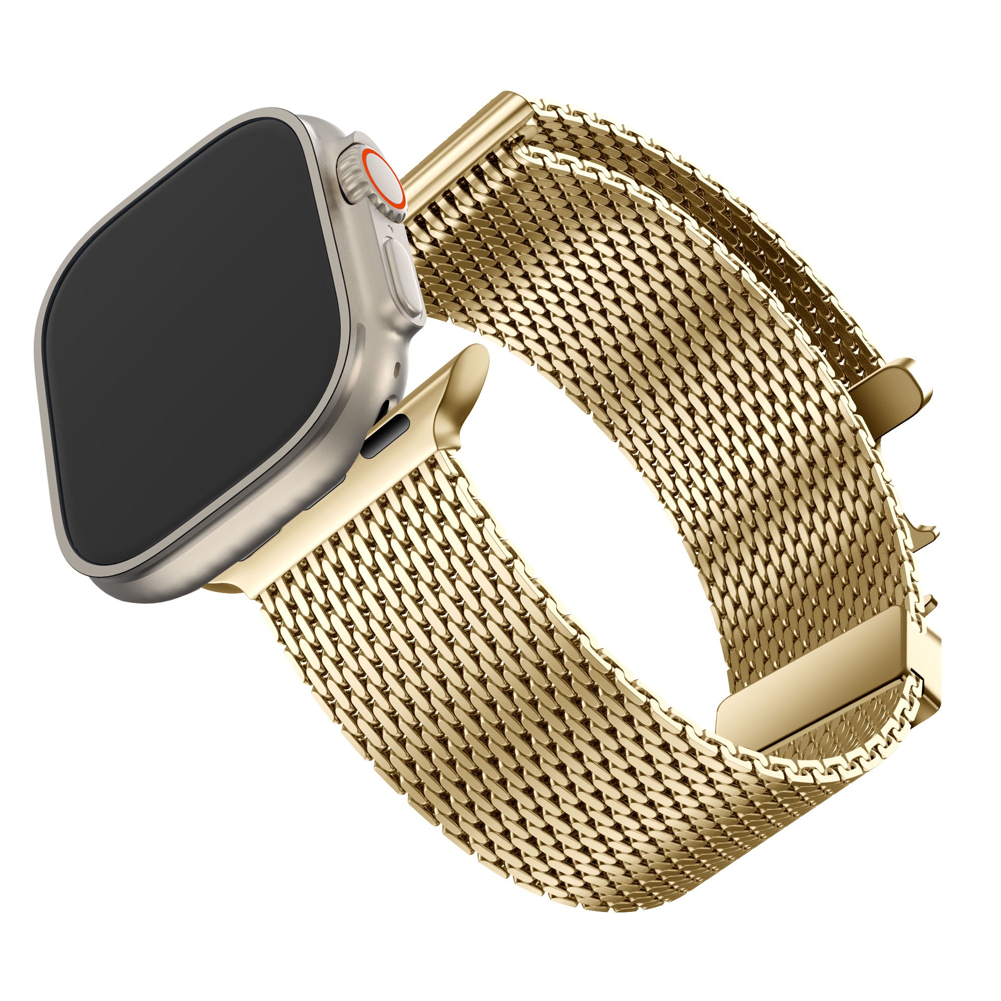 Bandz Apple Watch Milanese Loop Strap with P-Buckle (Gold)