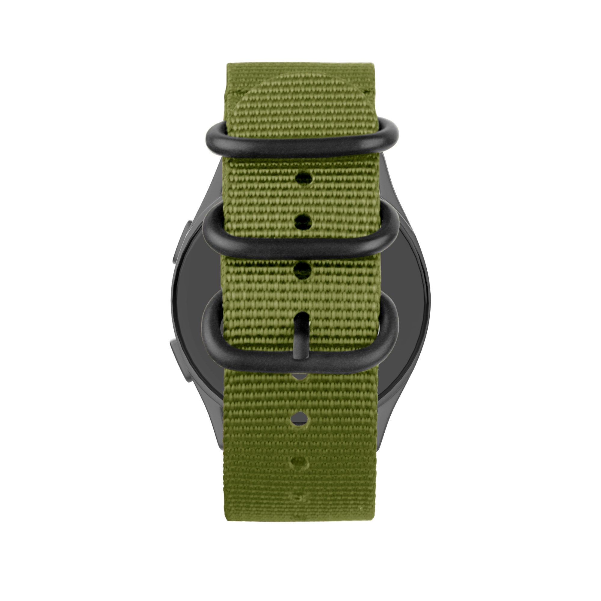 Bandz Amazfit Active 2 Buckled Nylon Strap (Green)